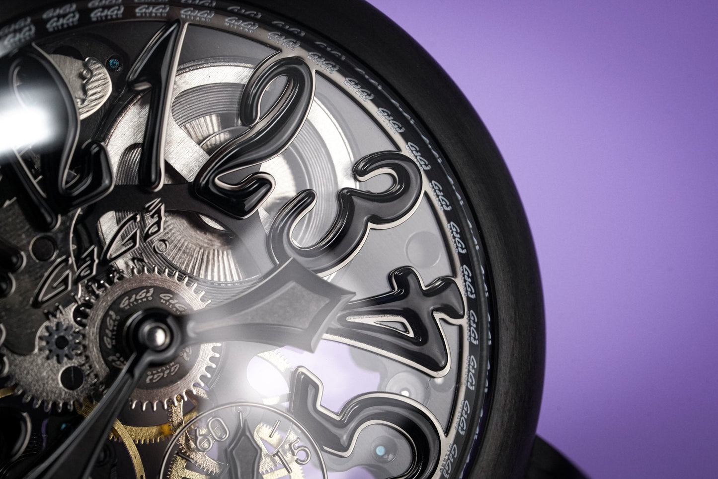 GaGà Milano Watch Skeleton 48MM Black