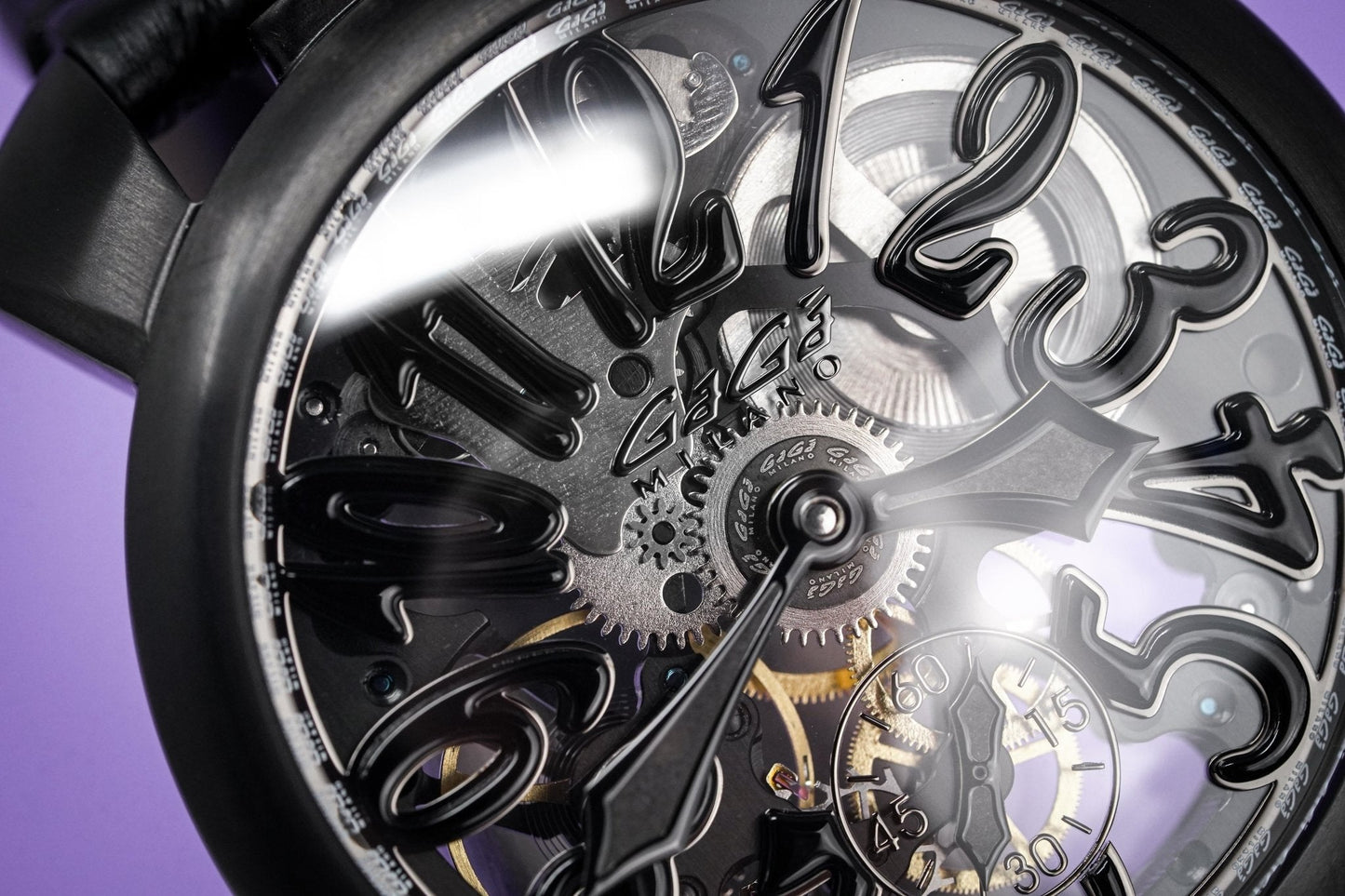 GaGà Milano Watch Skeleton 48MM Black