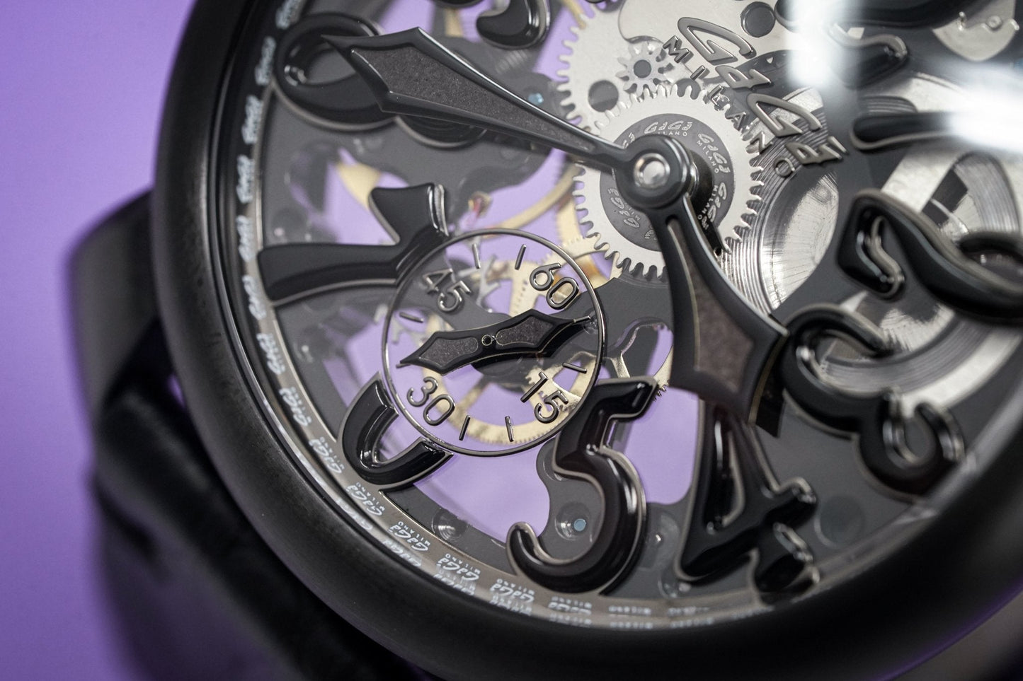GaGà Milano Watch Skeleton 48MM Black