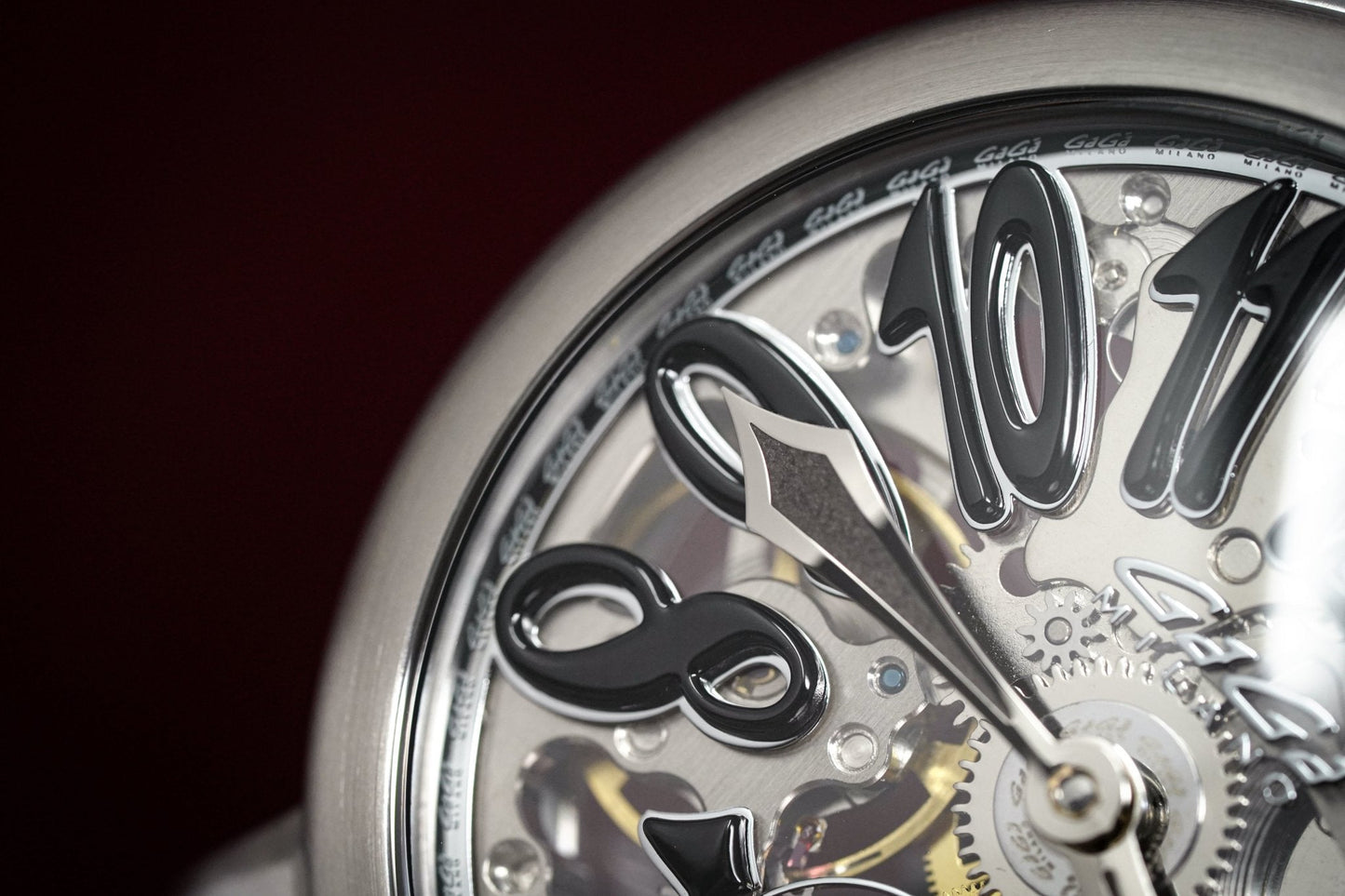 GaGà Milano Watch Skeleton 48MM Grey