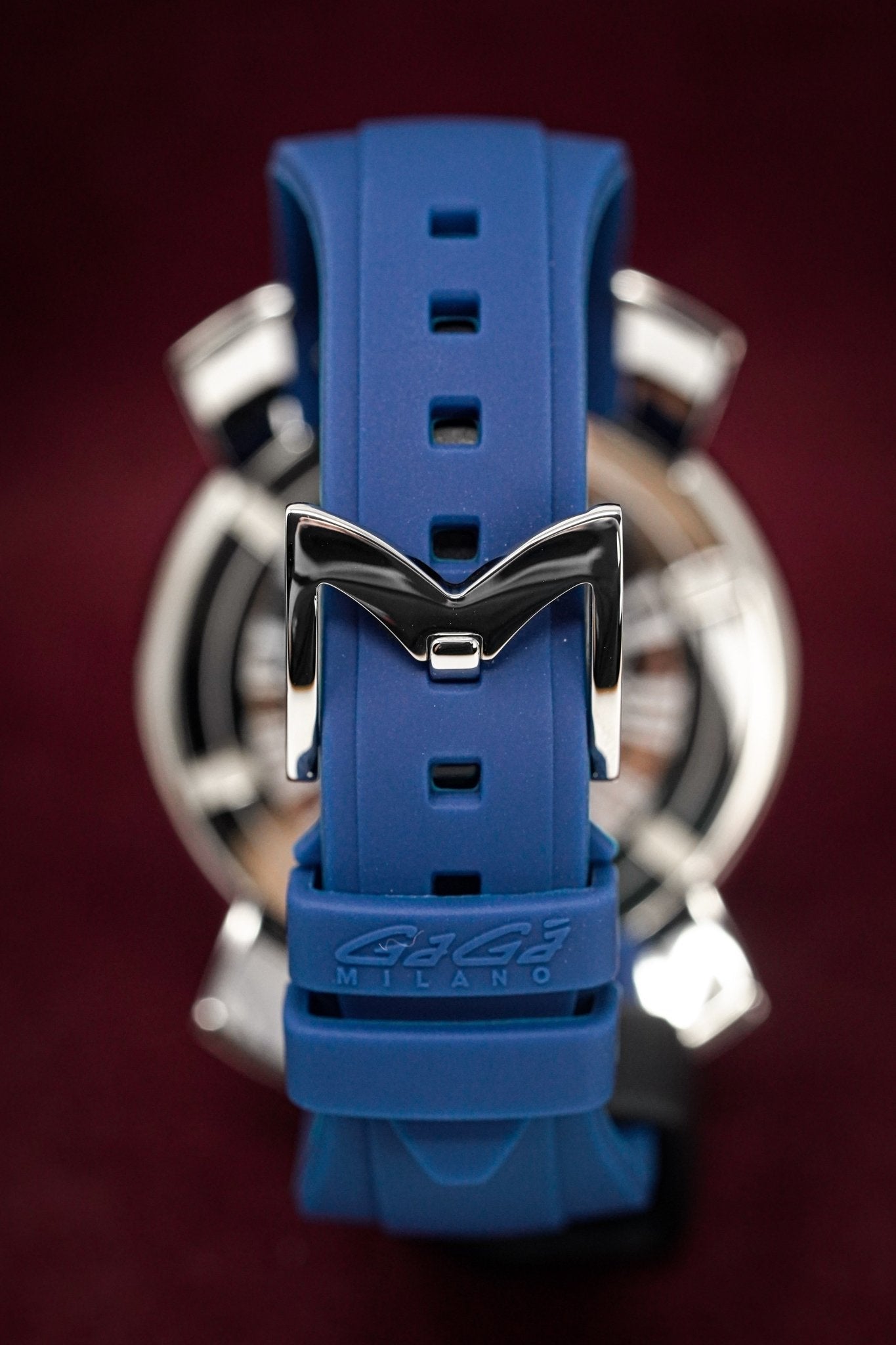 Gaga Milano Watch Slim 46 Bionic Skull Blue 5080.BS02