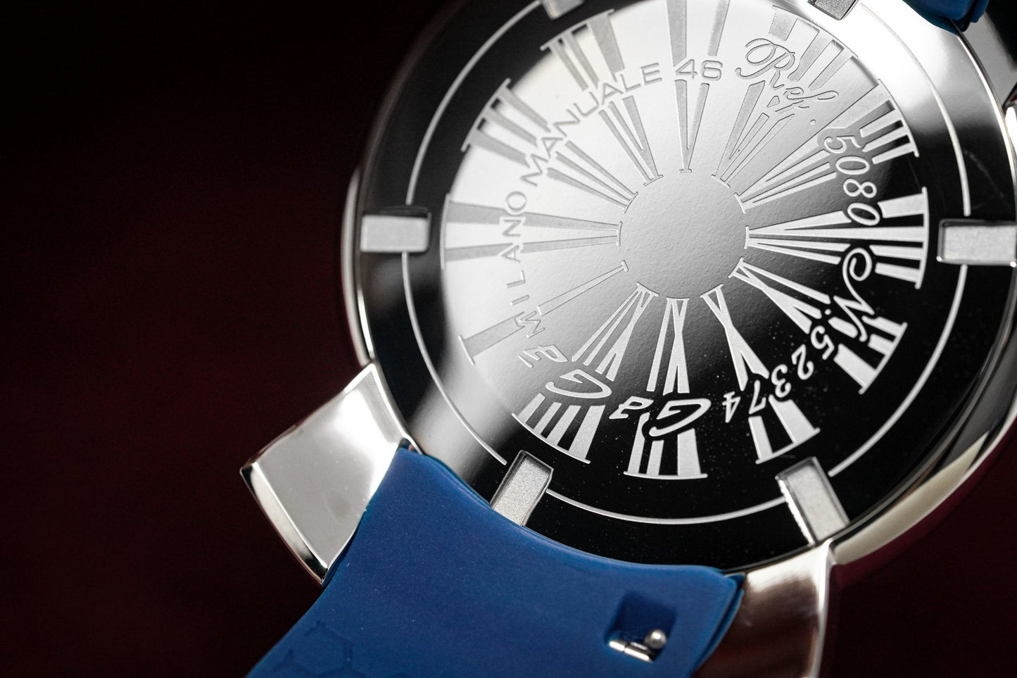 Gaga Milano Watch Slim 46 Bionic Skull Blue 5080.BS02