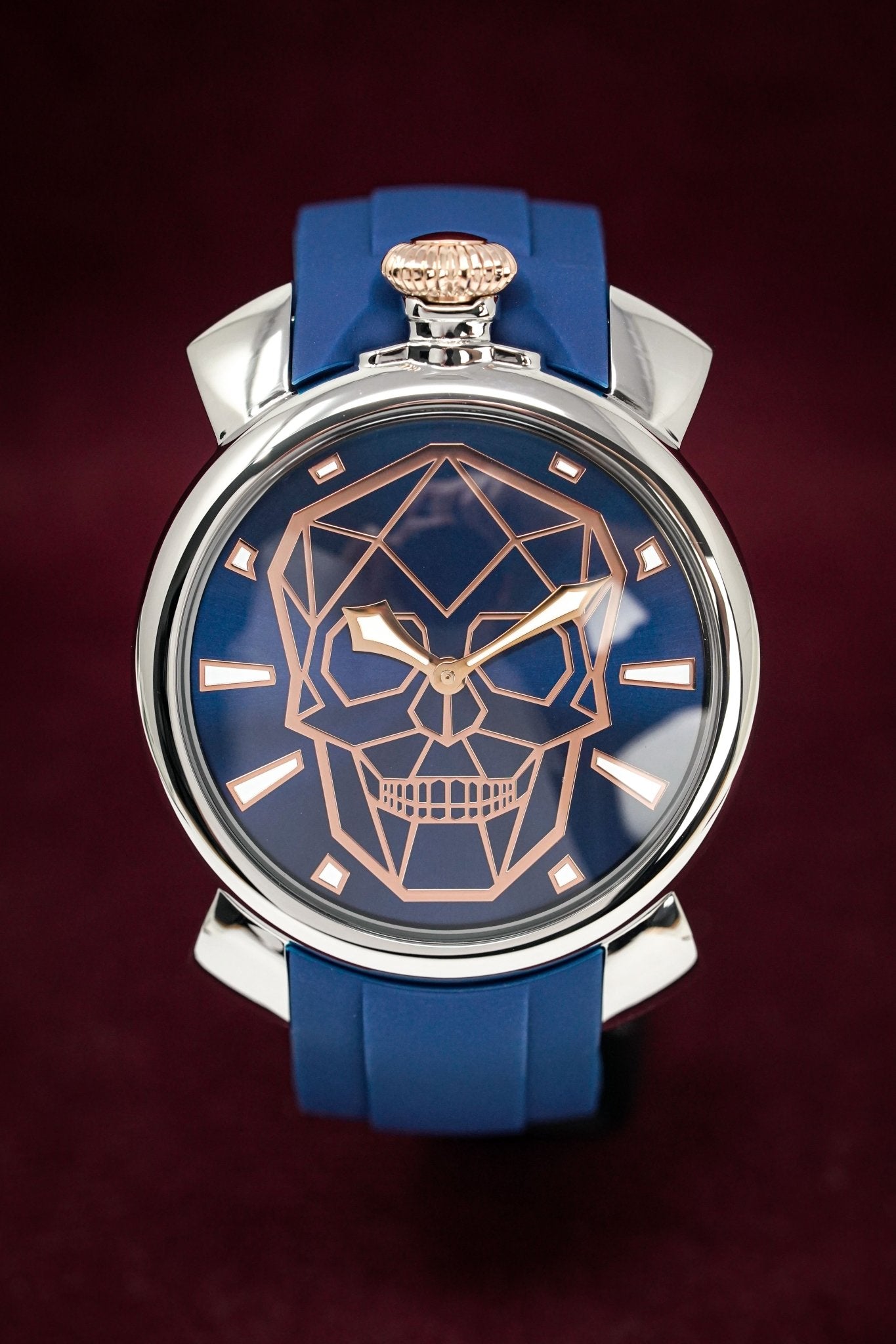Gaga Milano Watch Slim 46 Bionic Skull Blue 5080.BS02