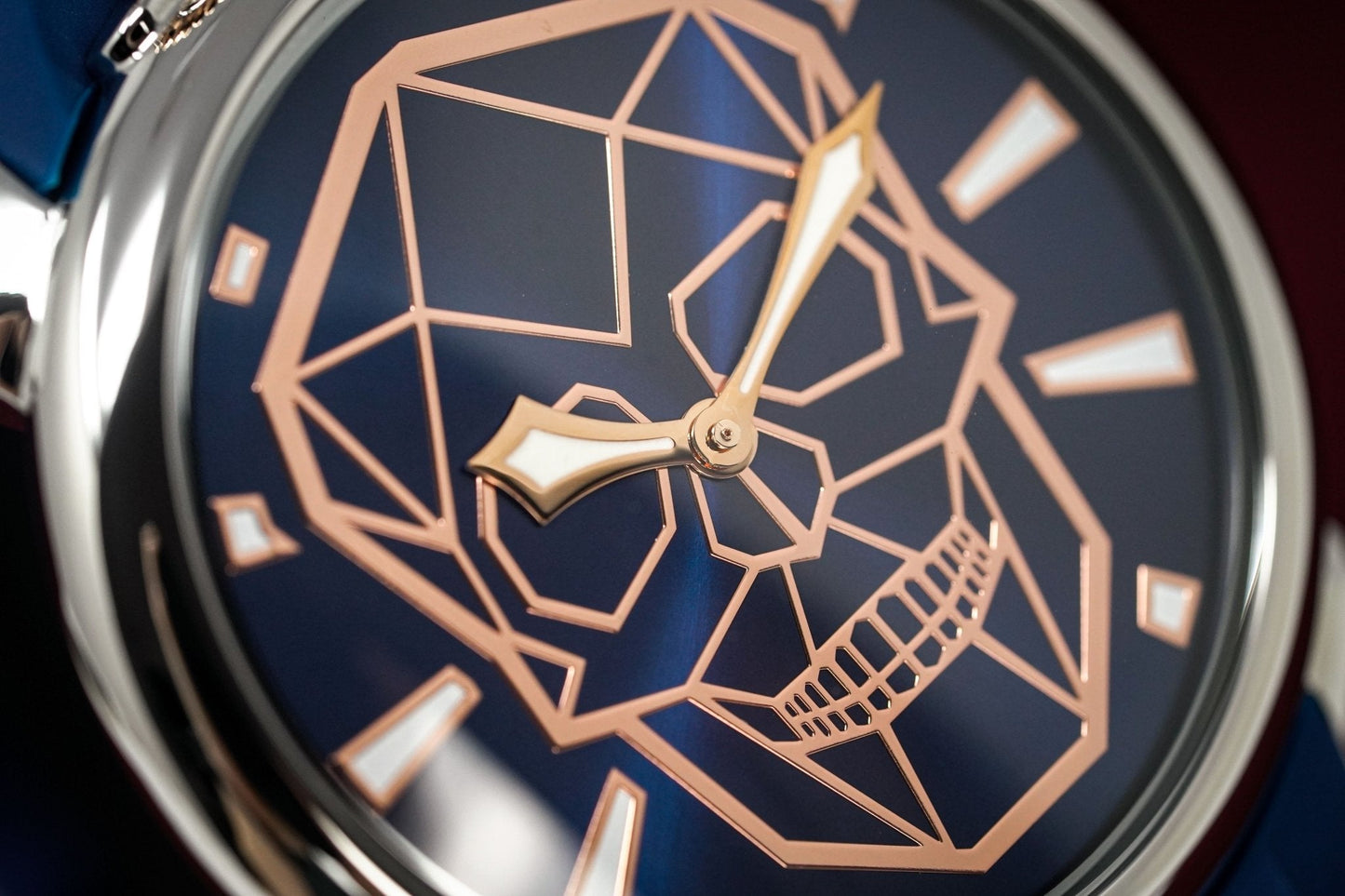 Gaga Milano Watch Slim 46 Bionic Skull Blue 5080.BS02