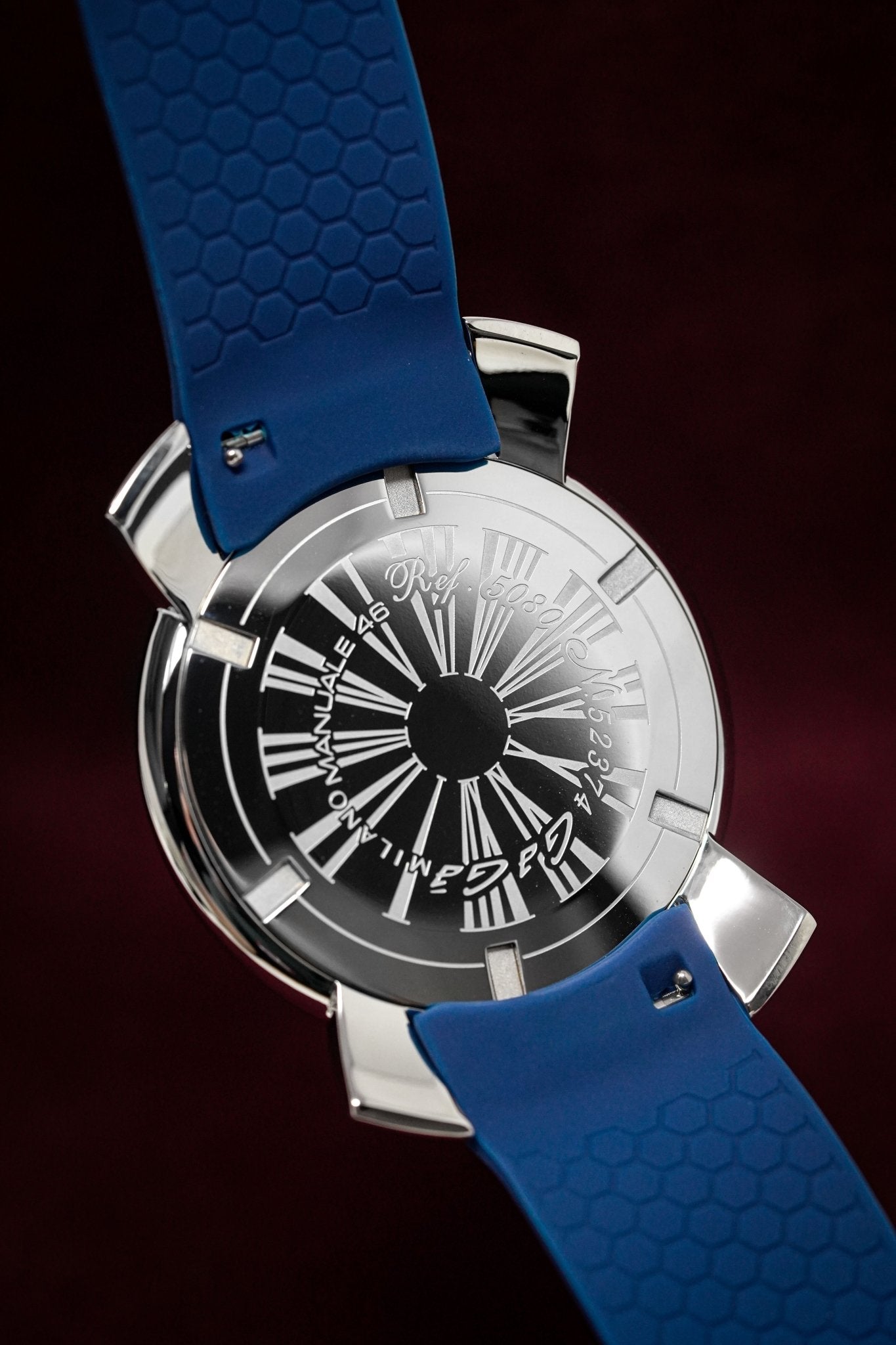 Gaga Milano Watch Slim 46 Bionic Skull Blue 5080.BS02