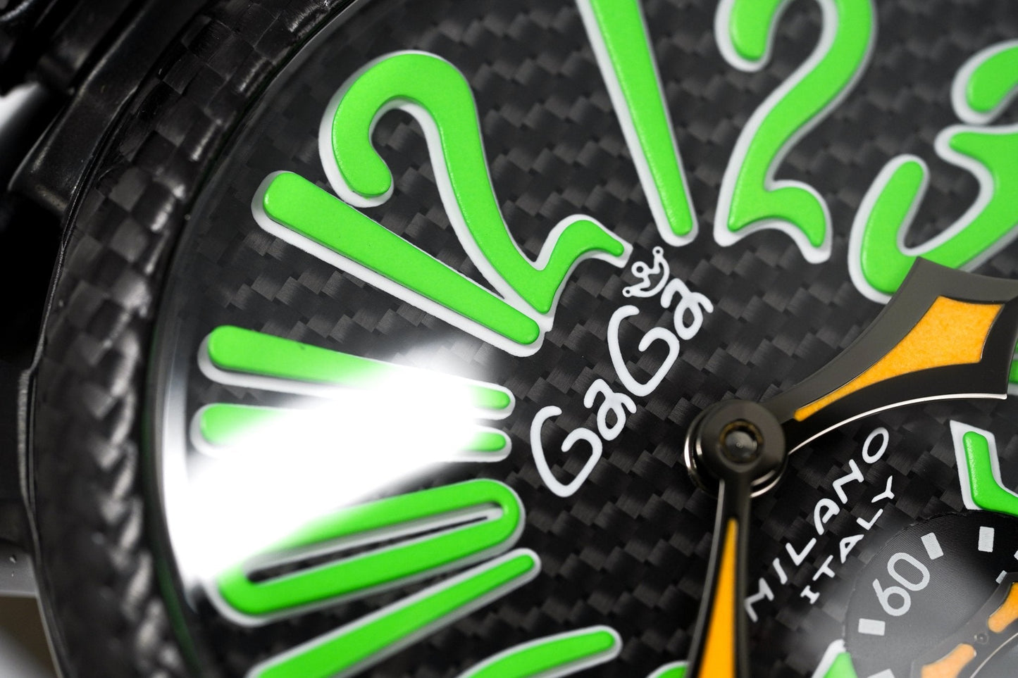 Gagà Milano Watch Manuale 48mm Carbon Fibre Green 5016.03