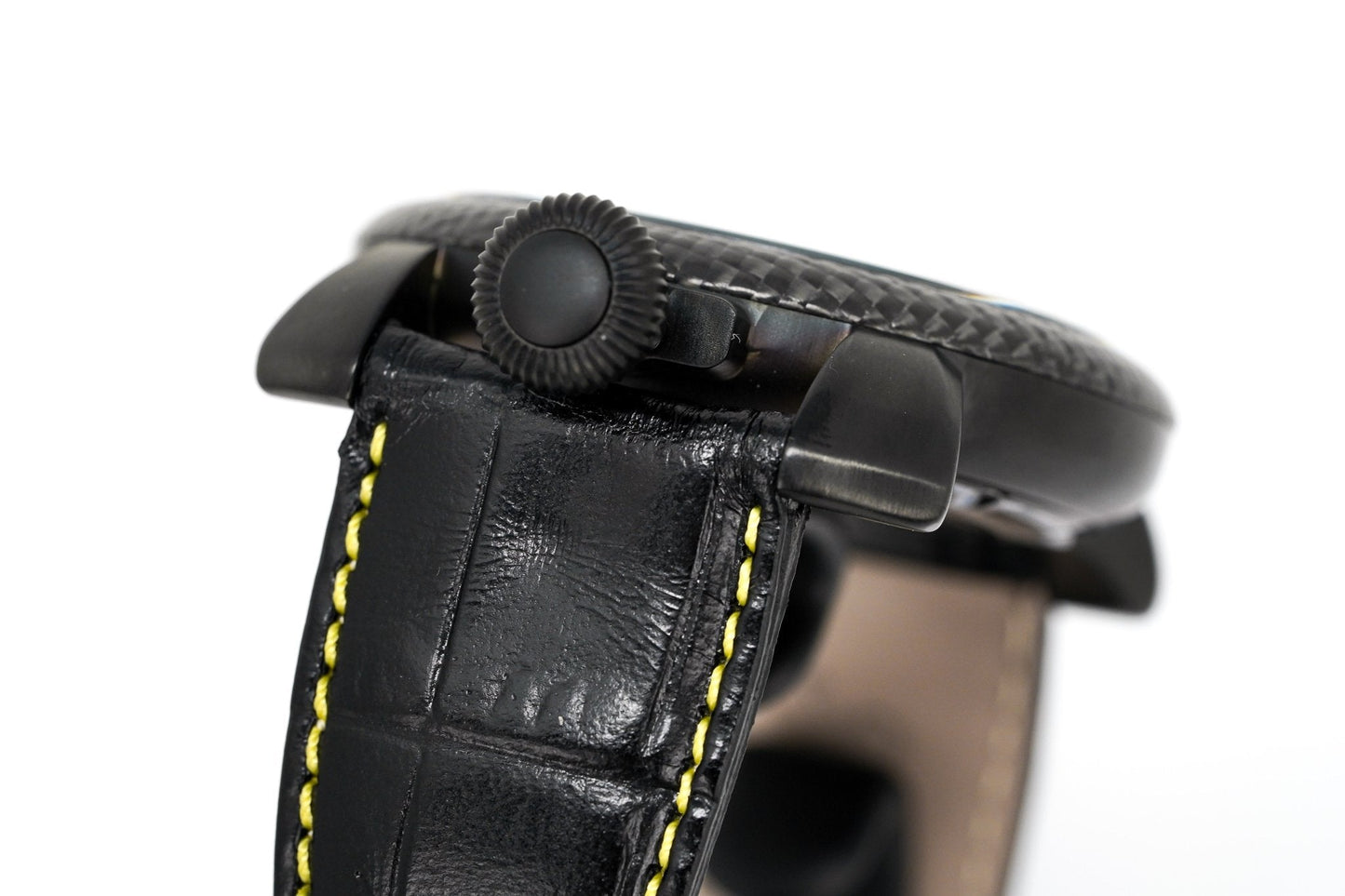 Gagà Milano Watch Manuale 48mm Carbon Fibre Yellow 5016.02