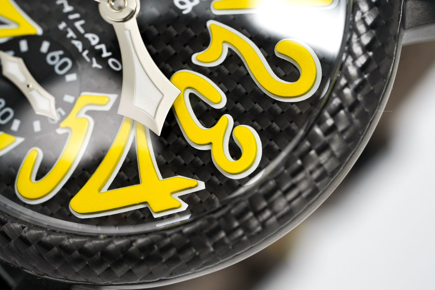 Gagà Milano Watch Manuale 48mm Carbon Fibre Yellow 5016.02