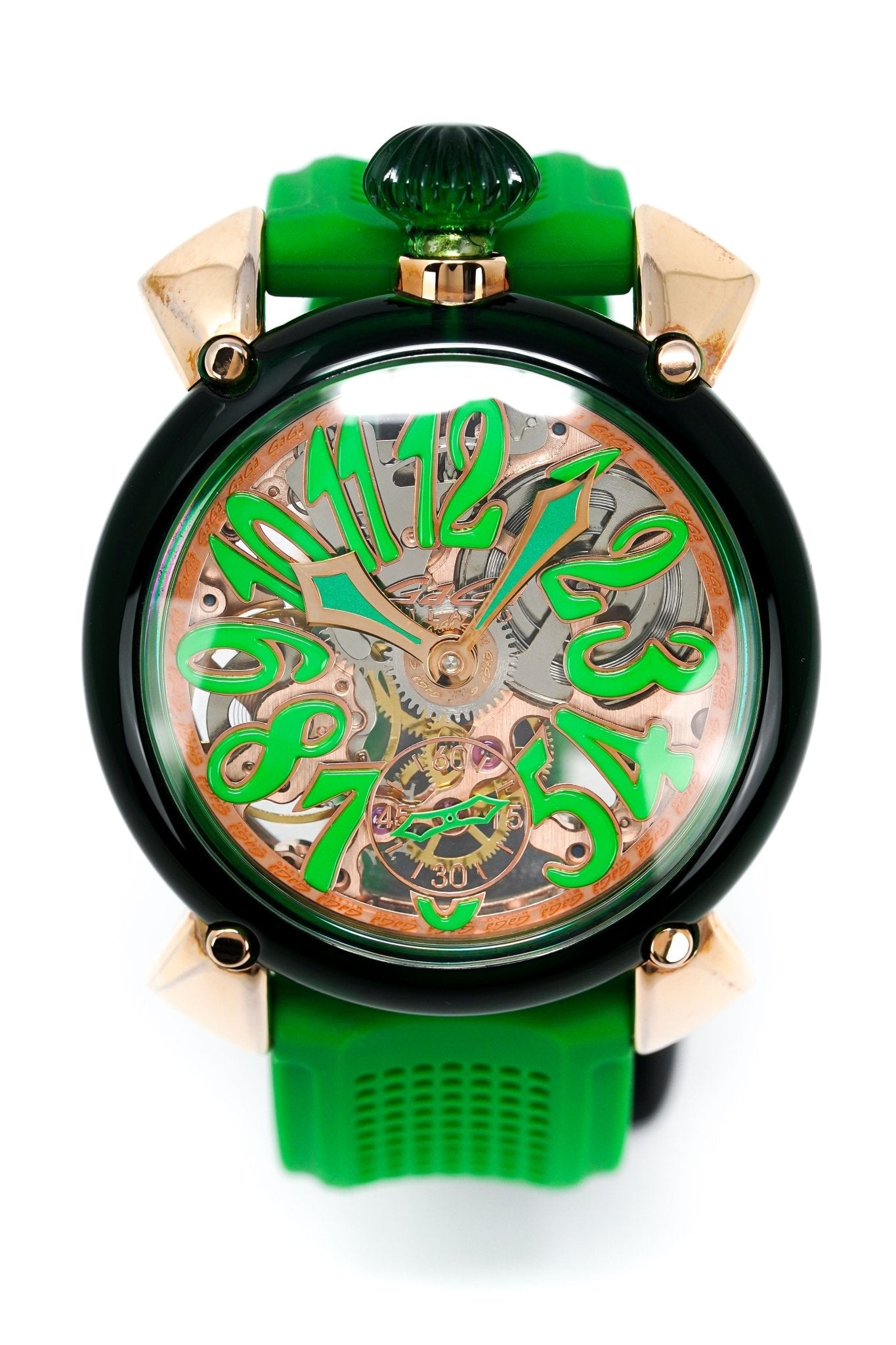 Gagà Milano Watch Manuale 48mm Crystal Green 6091.01
