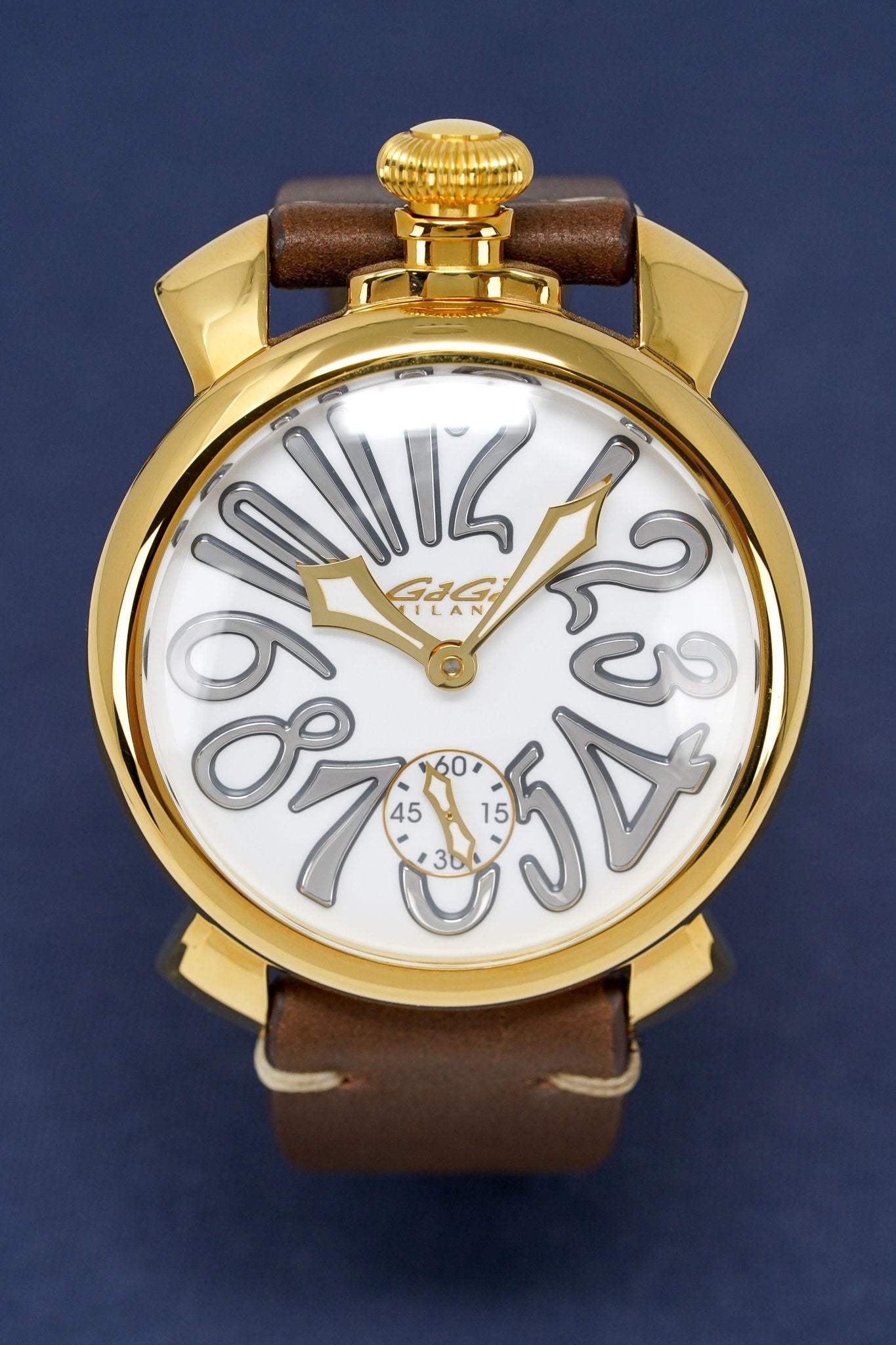 Gagà Milano Watch Manuale 48mm Special Edition Gold Brown