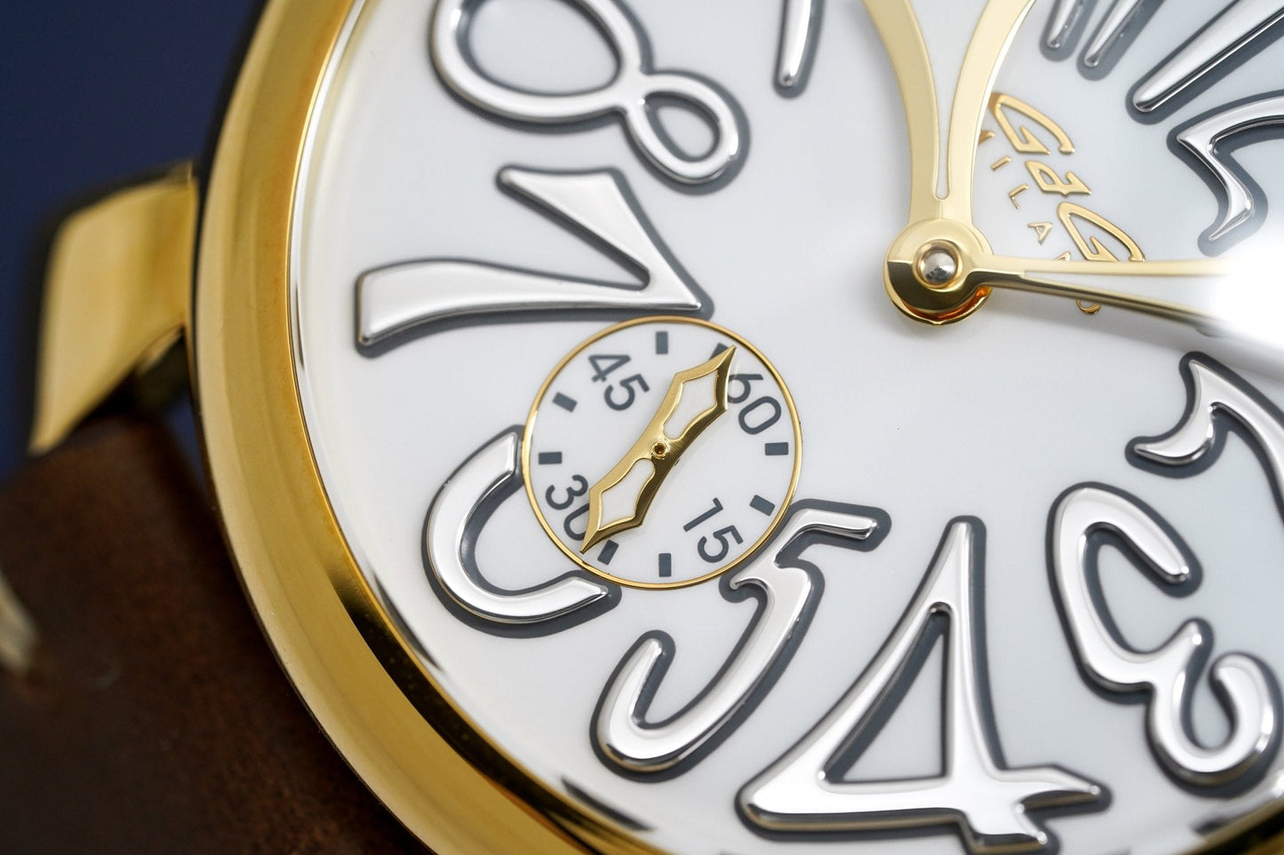 Gagà Milano Watch Manuale 48mm Special Edition Gold Brown