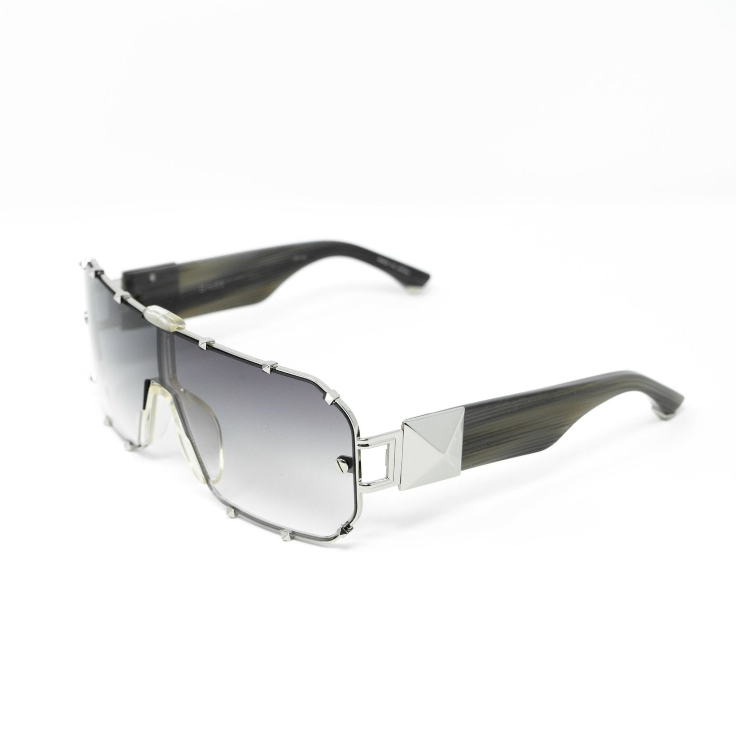 Giles Deacon Sunglasses Shield Silver and Grey