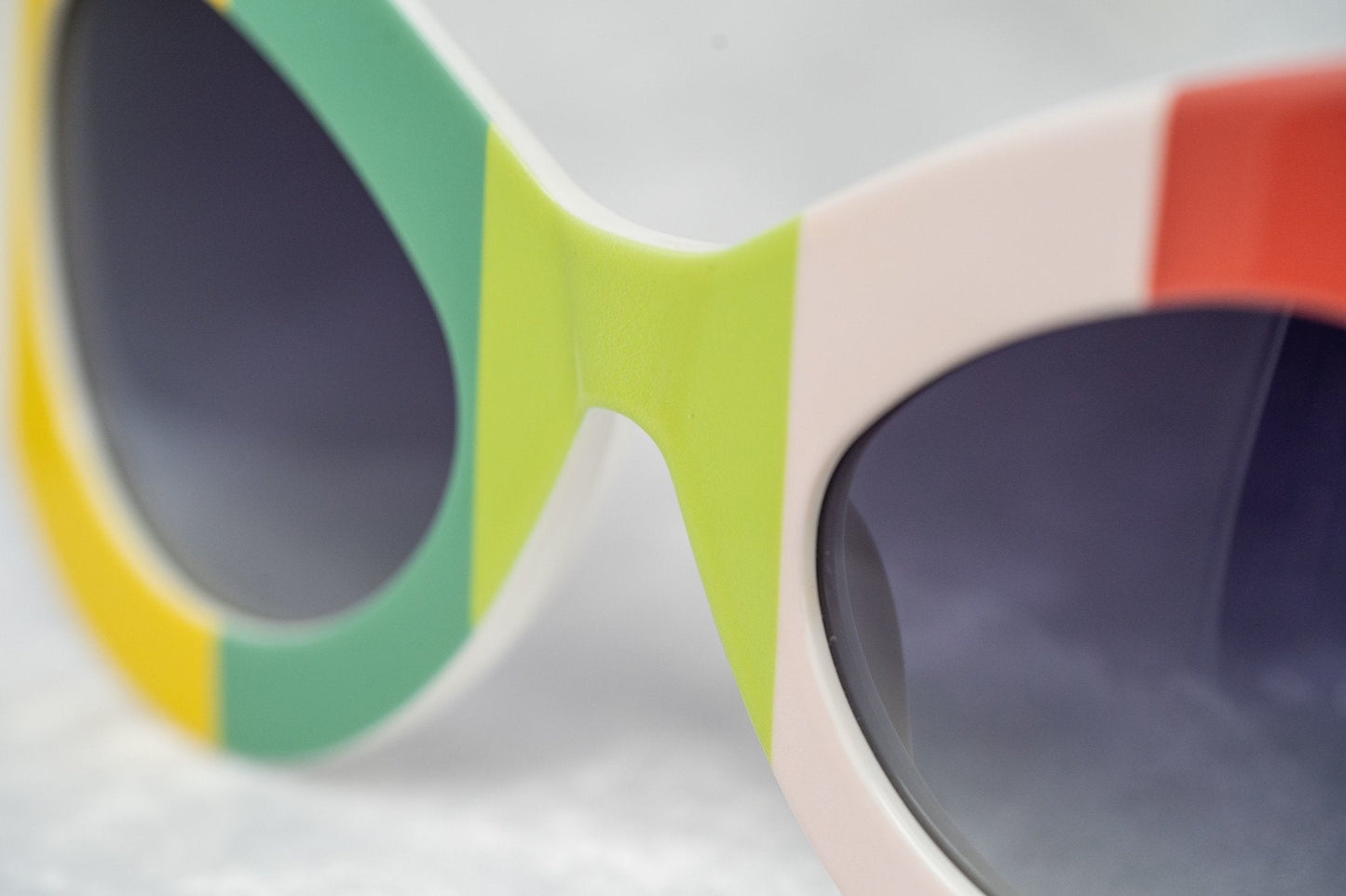 Jeremy Scott Sunglasses Cat Eye Multicoloured Bars and Grey