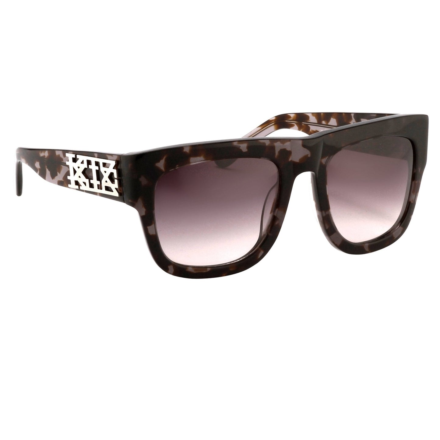 Kokon To Zai Sunglasses D-Frame Black Tortoise Shell and Grey