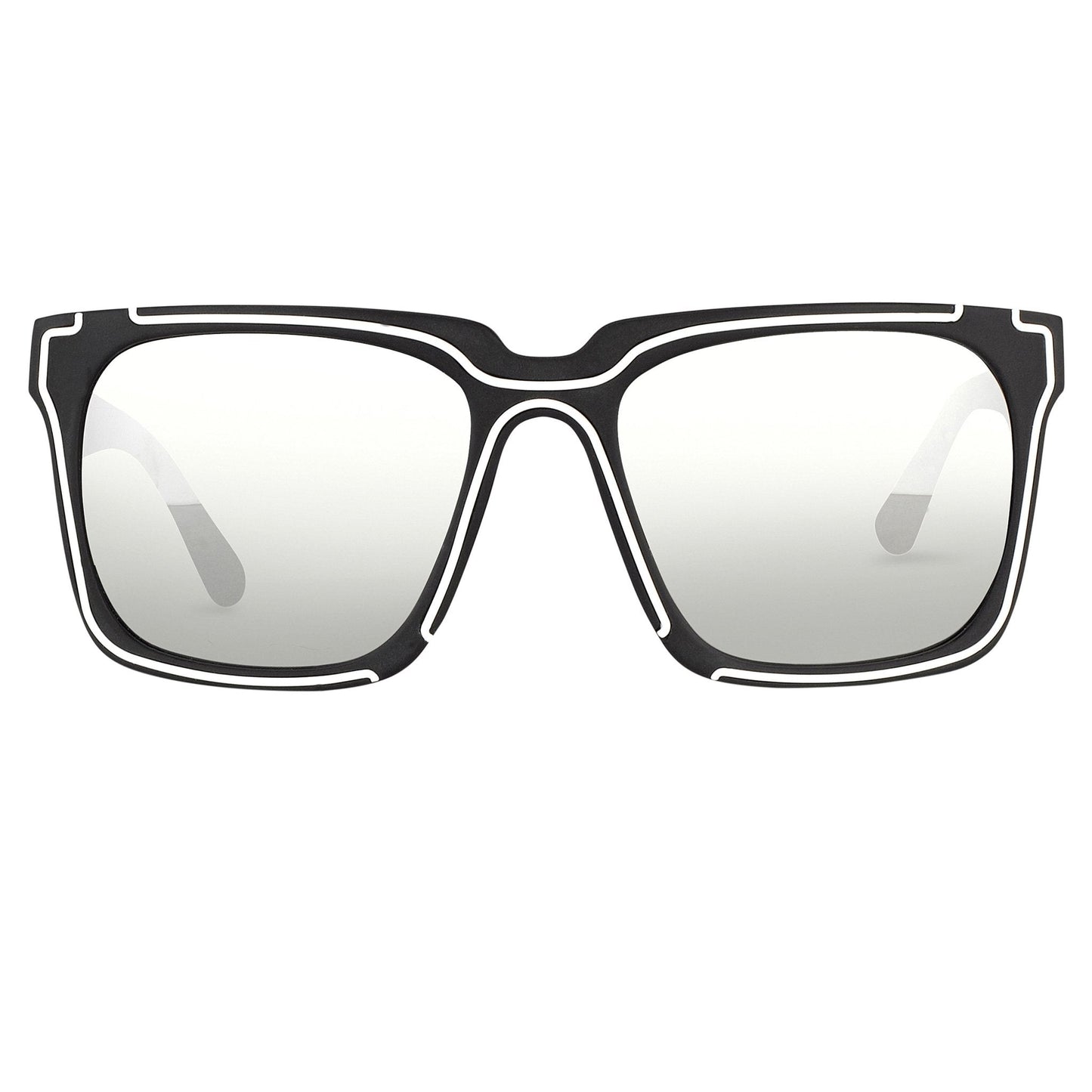 Kokon To Zai Sunglasses D-Frame Black and Silver KTZ14C2SUN