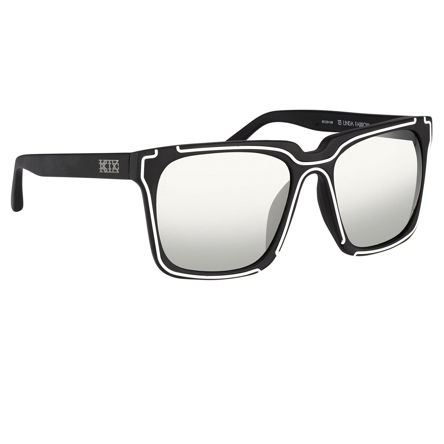 Kokon To Zai Sunglasses D-Frame Black and Silver KTZ14C2SUN