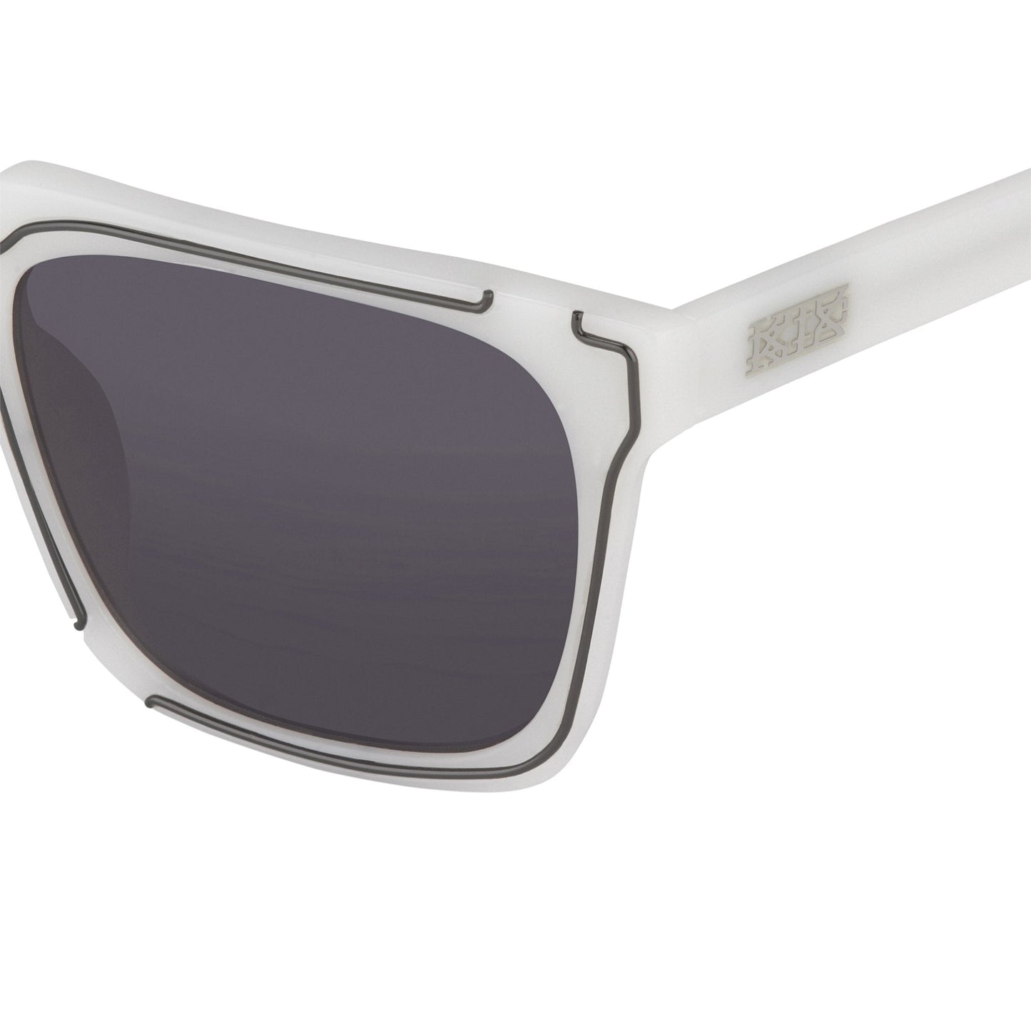 Kokon To Zai Sunglasses D-Frame White and Silver