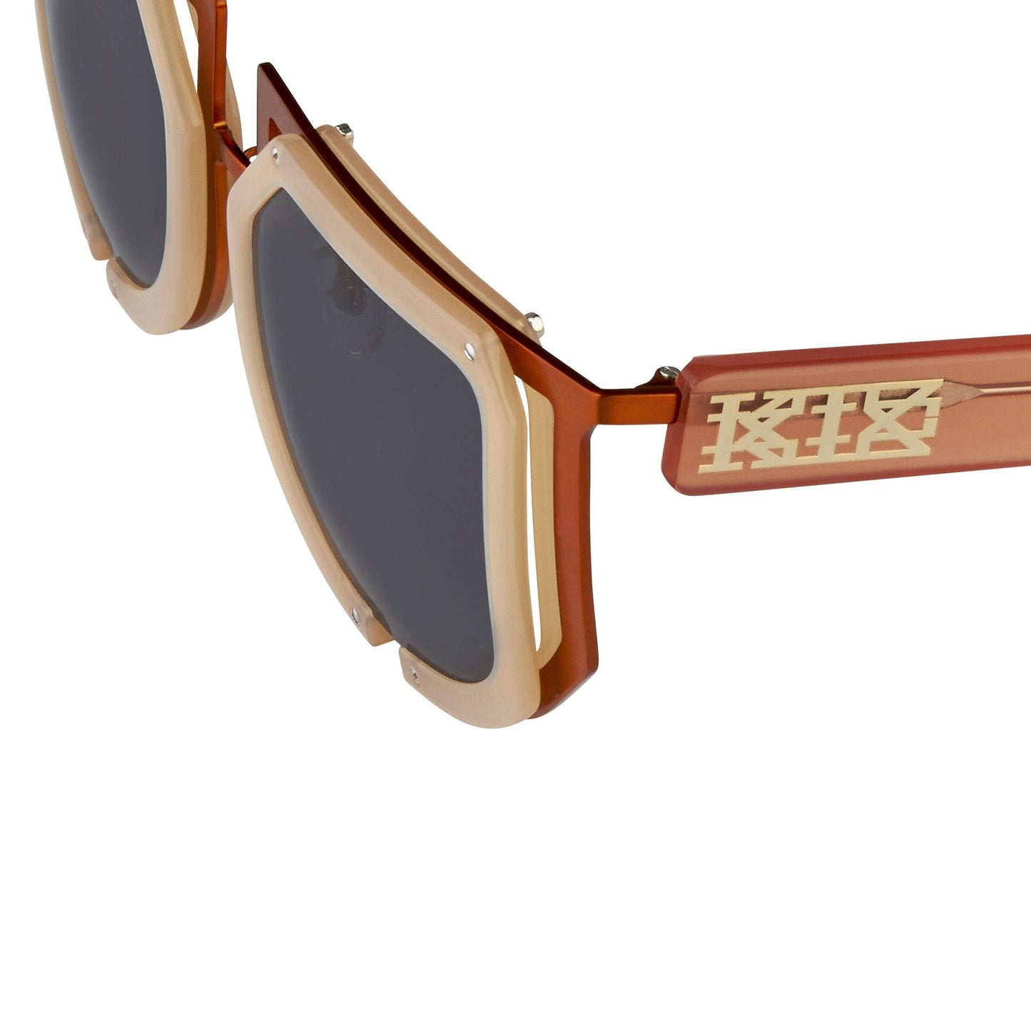 Kokon To Zai Sunglasses Special Beige Orange and Dark Grey KTZ16C1SUN