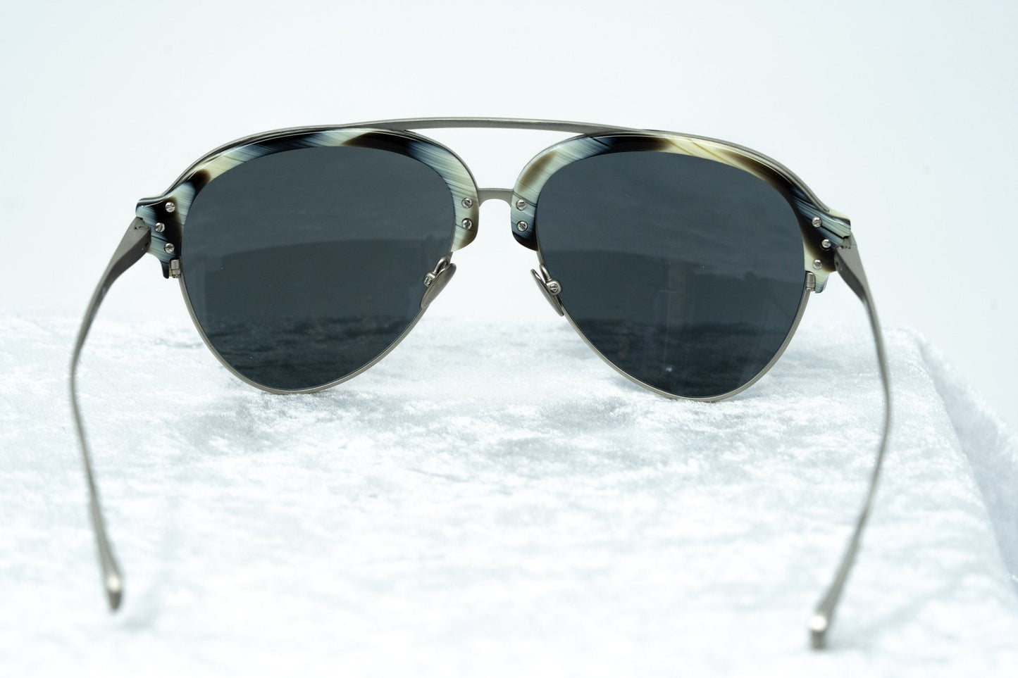 Kris Van Assche Men's Sunglasses Silver and Blue KVA74C4SUN