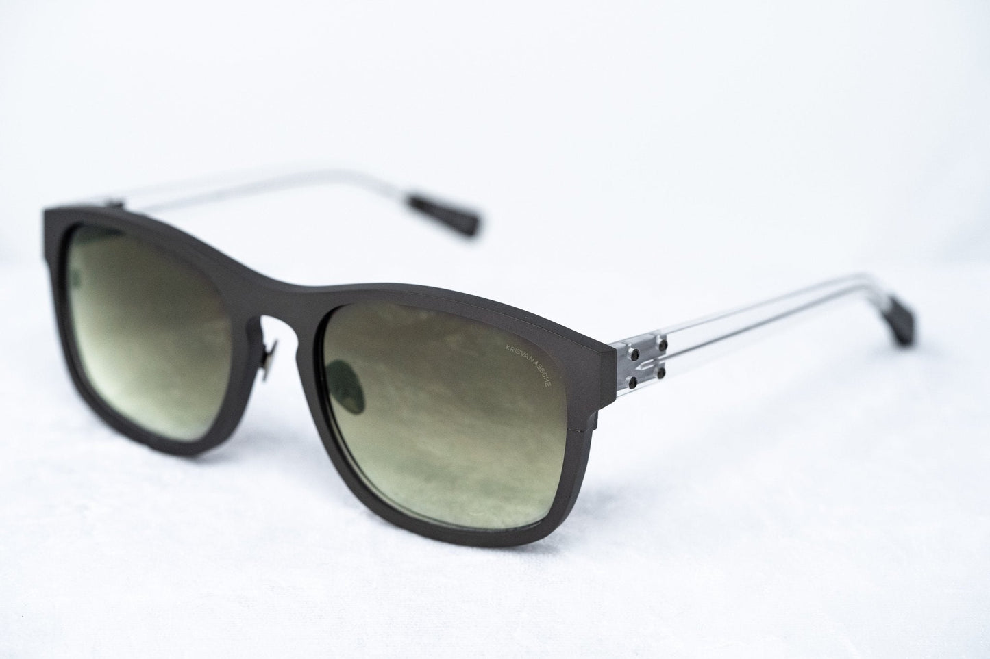 Kris Van Assche Sunglasses D-Frame Matte Brown and Green