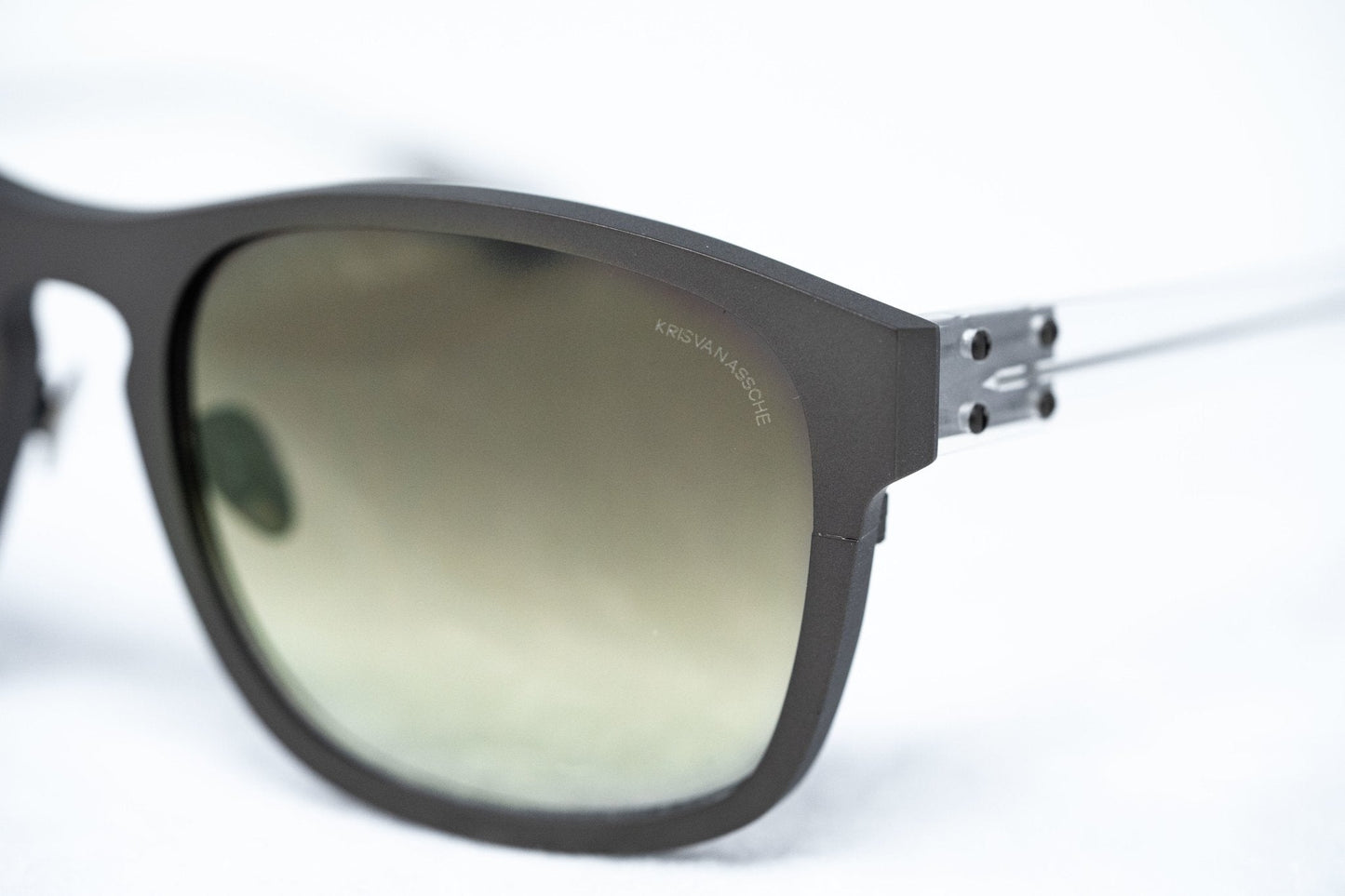 Kris Van Assche Sunglasses D-Frame Matte Brown and Green