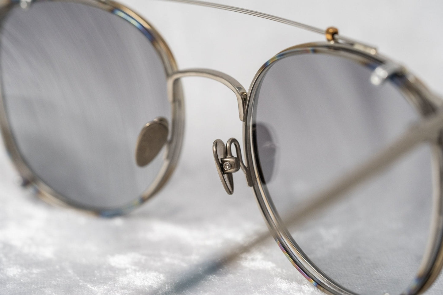 Kris Van Assche Sunglasses Round Burnt Silver and Grey Graduated