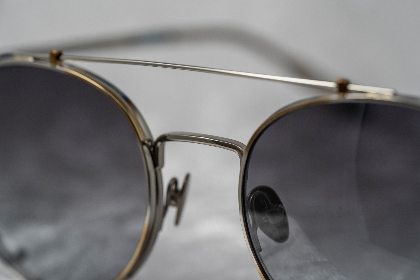 Kris Van Assche Sunglasses Round Burnt Silver and Grey Graduated