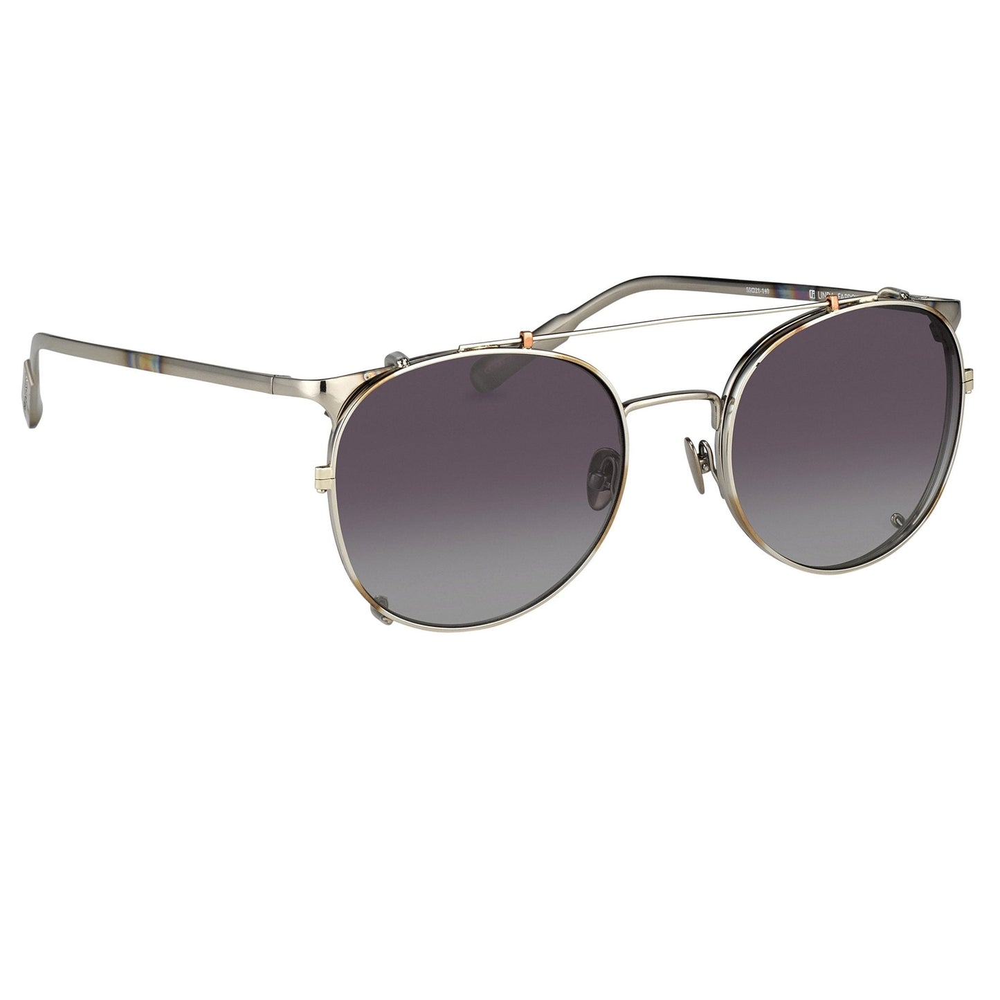 Kris Van Assche Sunglasses Round Burnt Silver and Grey Graduated