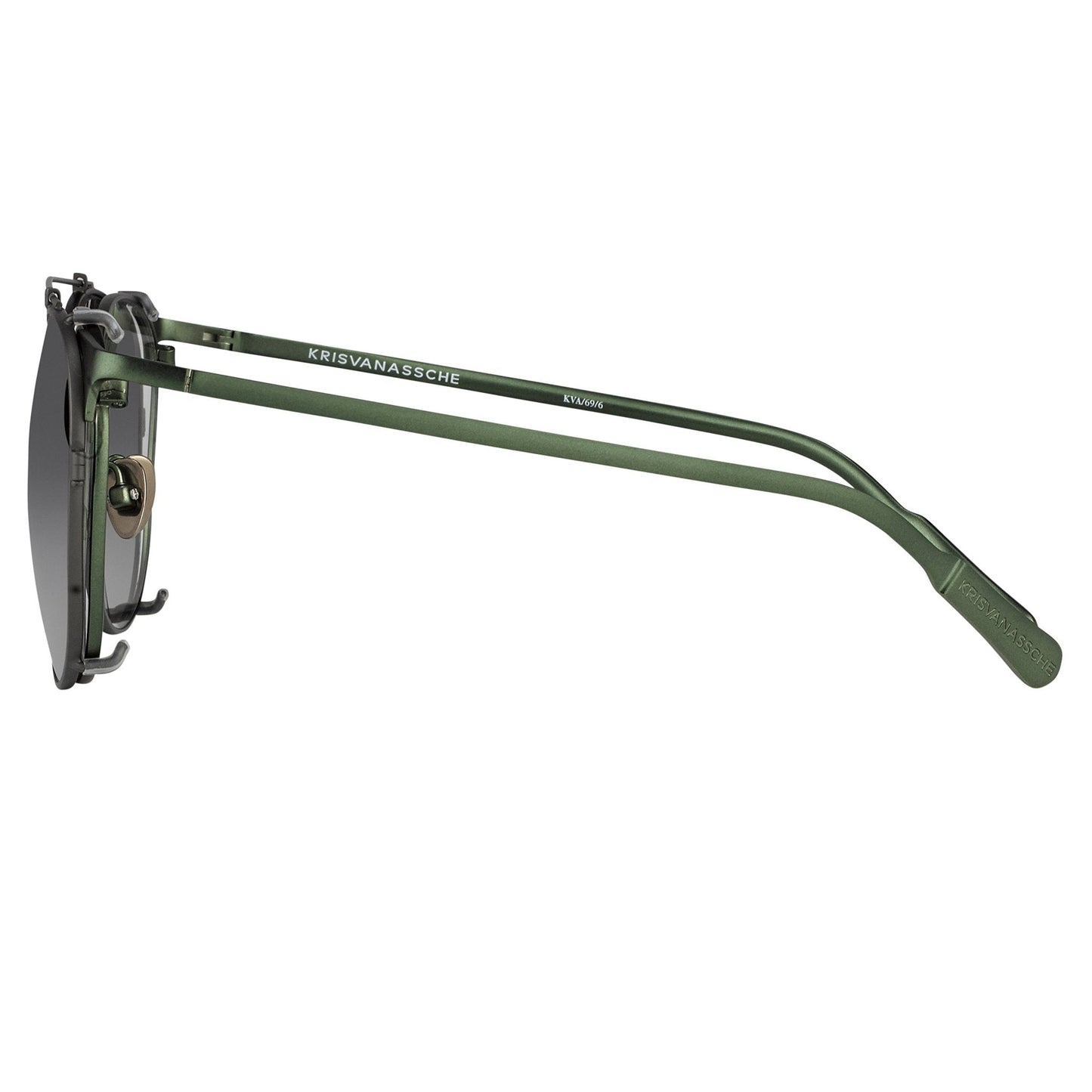 Kris Van Assche Sunglasses Round Green and Flash