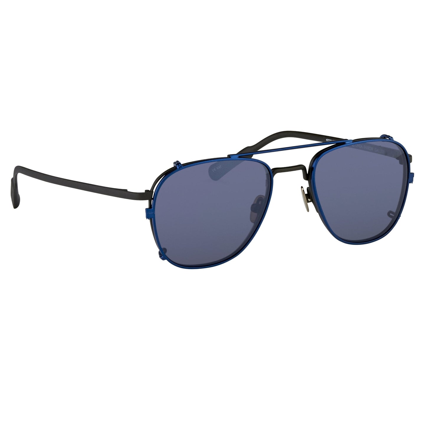 Kris Van Assche Sunglasses Rectangular Matte Black and Blue