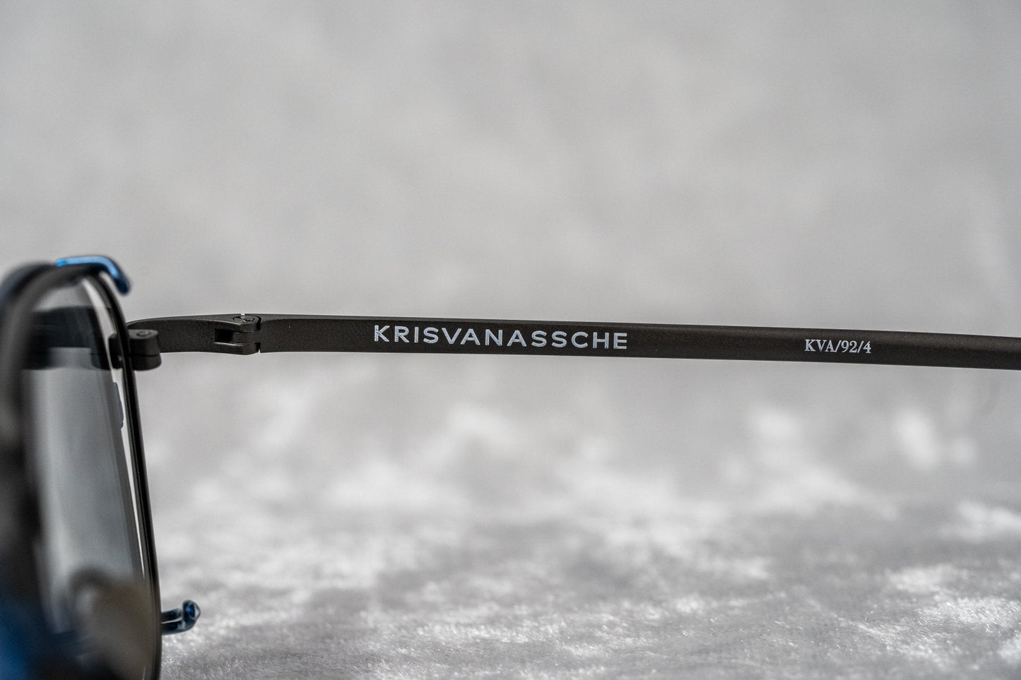 Kris Van Assche Sunglasses Rectangular Matte Black and Blue