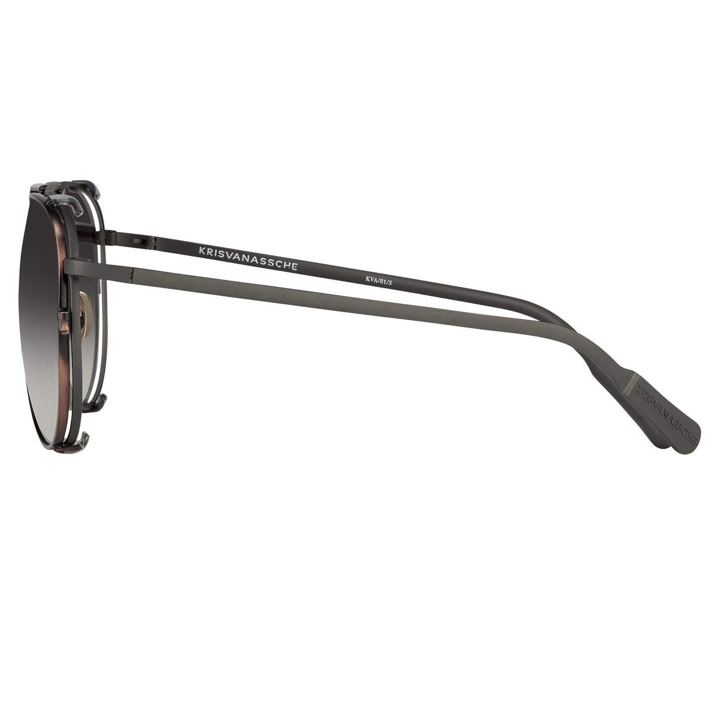 Kris Van Assche Men's Sunglasses Burgundy Bronze and Brown KVA81C3SUN