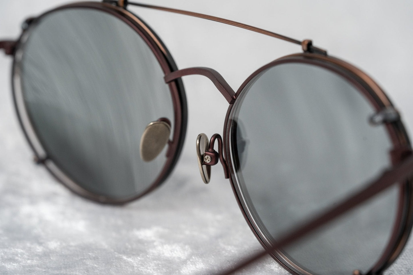Kris Van Assche Sunglasses Round Burgundy and Green KVA70C5SUN
