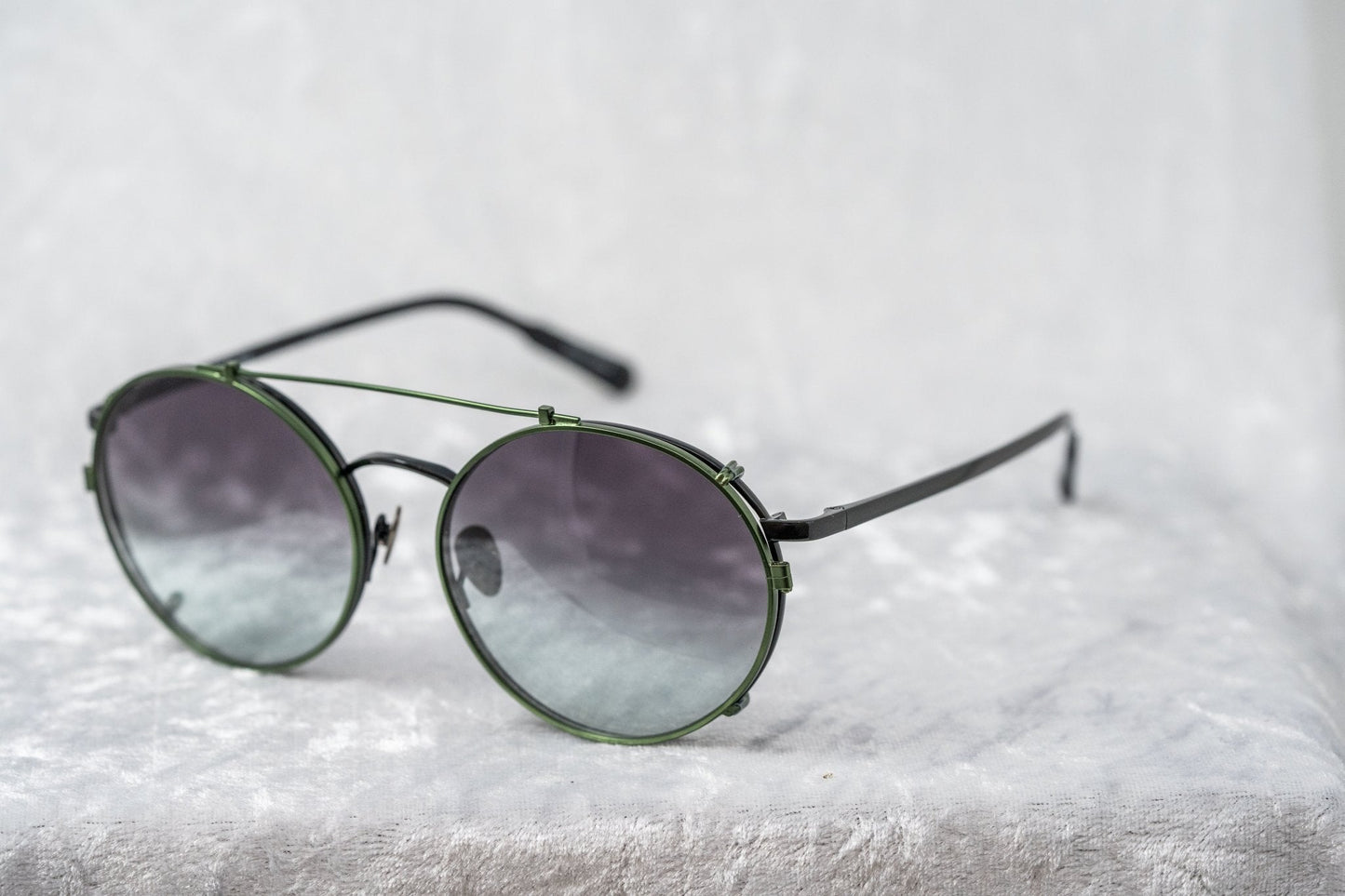 Kris Van Assche Sunglasses Round Black and Green KVA70C4SUN