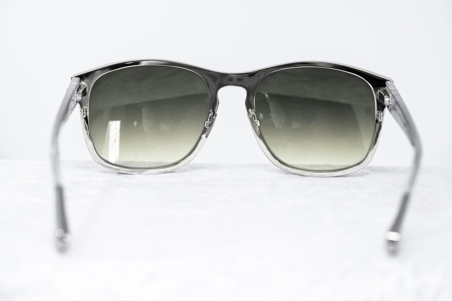 Kris Van Assche Sunglasses D-Frame Silver and Green