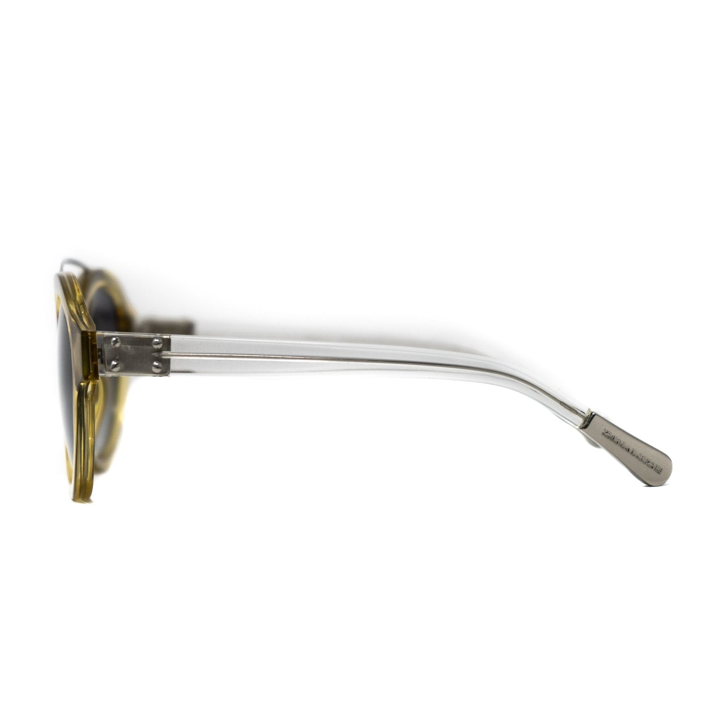 Kris Van Assche Sunglasses Double Bridge Round Yellow and Grey