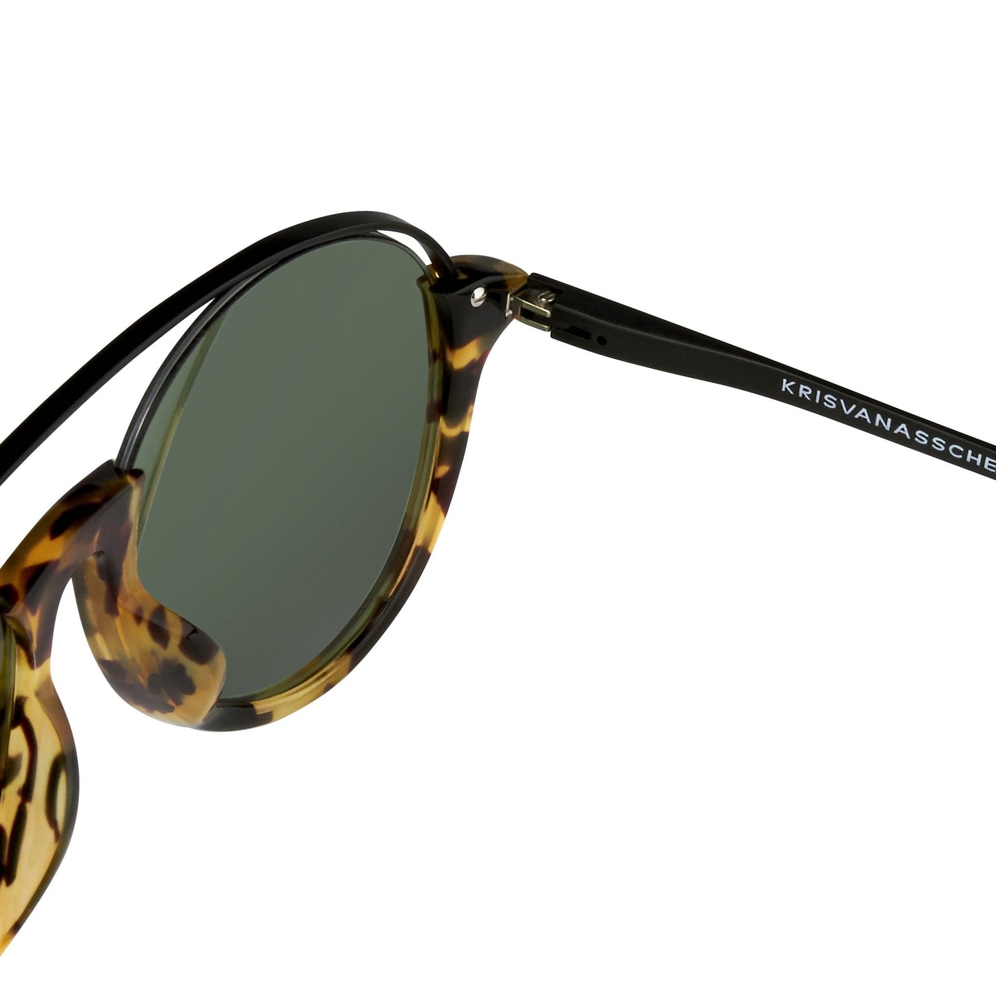 Kris Van Assche Sunglasses Black Tortoise Shell and Green