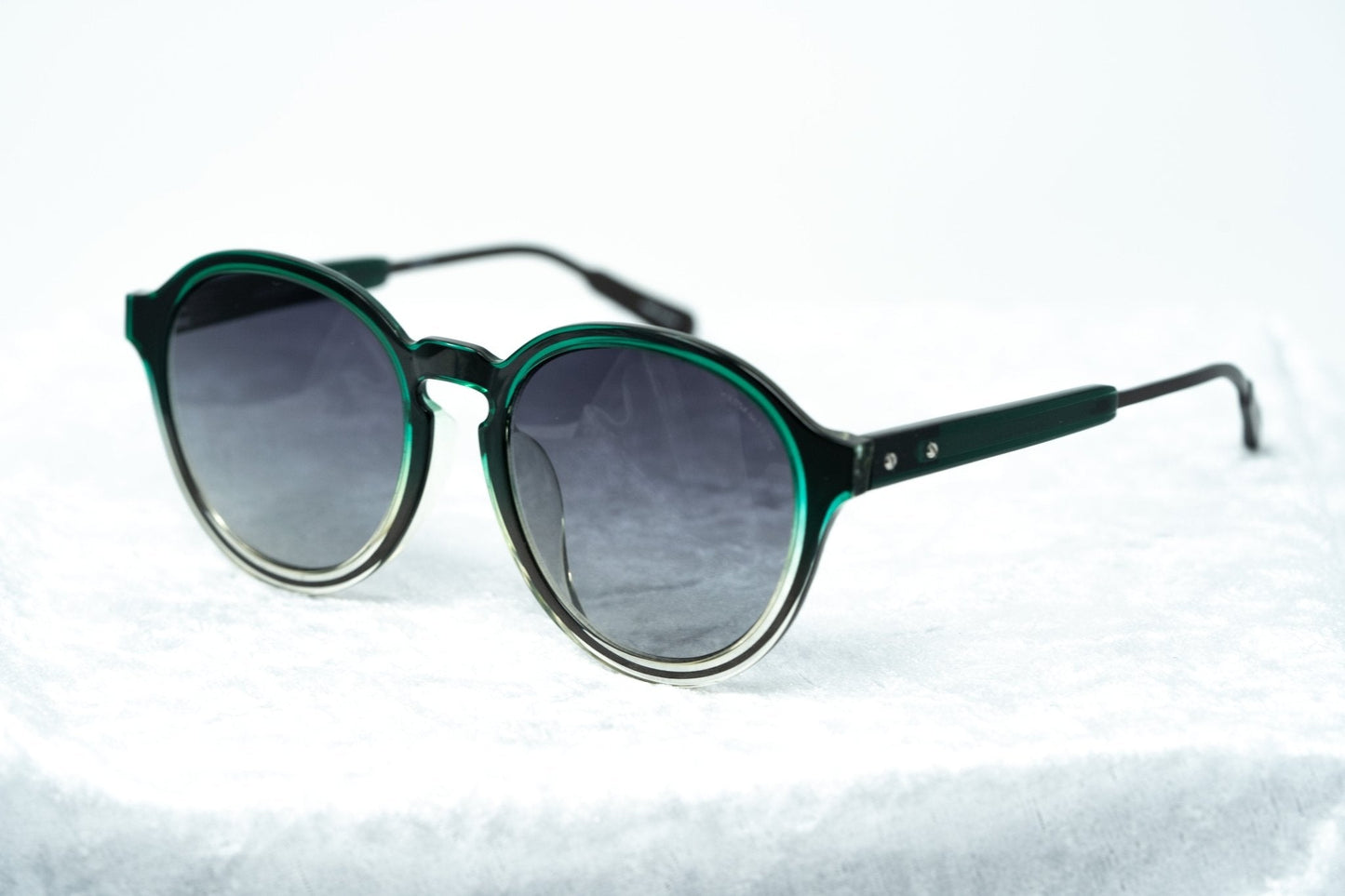Kris Van Assche Men's Sunglasses Round Green and Grey KVA79C3SUN