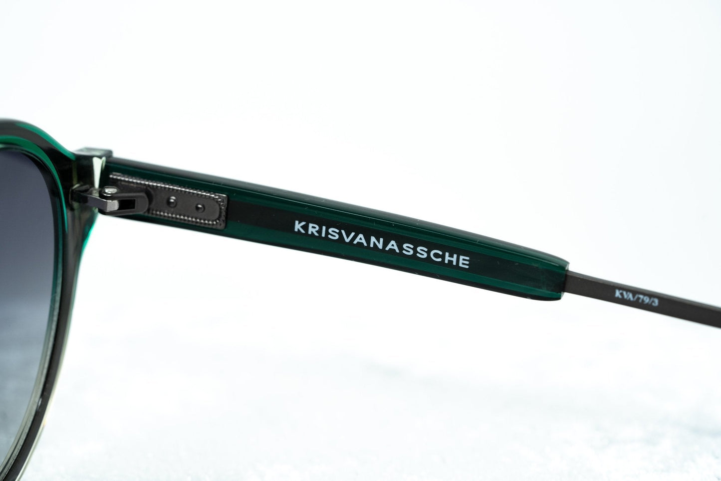 Kris Van Assche Men's Sunglasses Round Green and Grey KVA79C3SUN