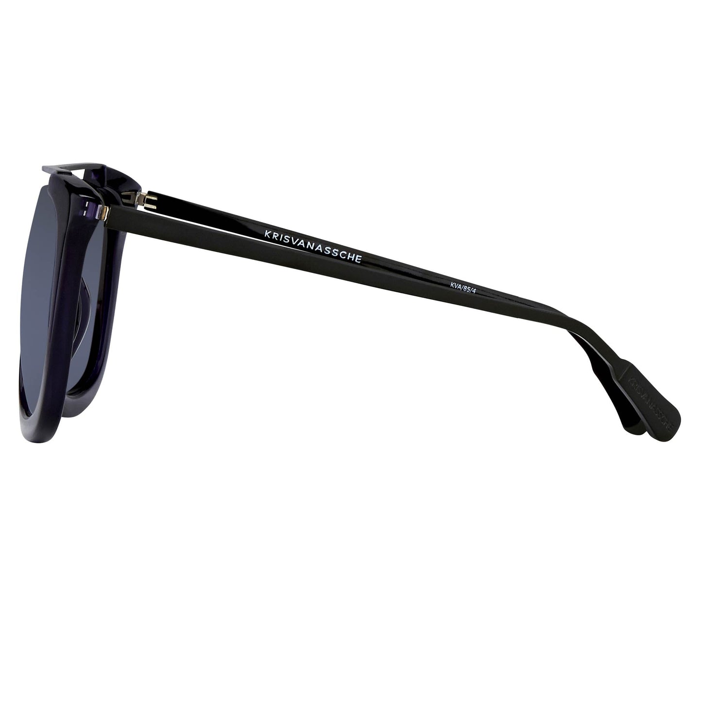 Kris Van Assche Men's Sunglasses D-Frame Navy Shiny Black and Blue KVA85C4SUN