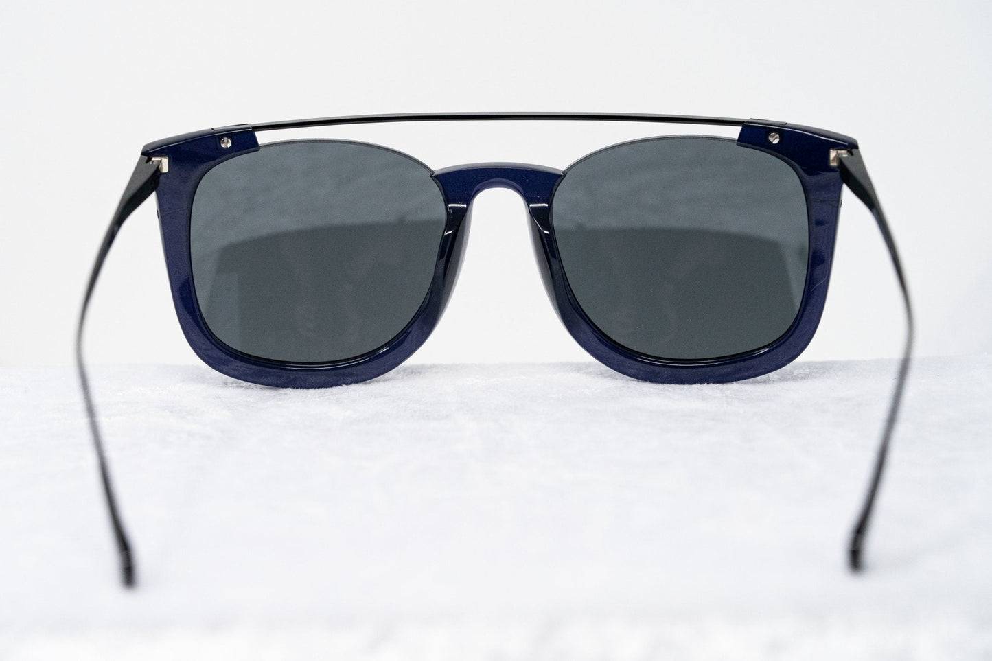 Kris Van Assche Men's Sunglasses D-Frame Navy Shiny Black and Blue KVA85C4SUN