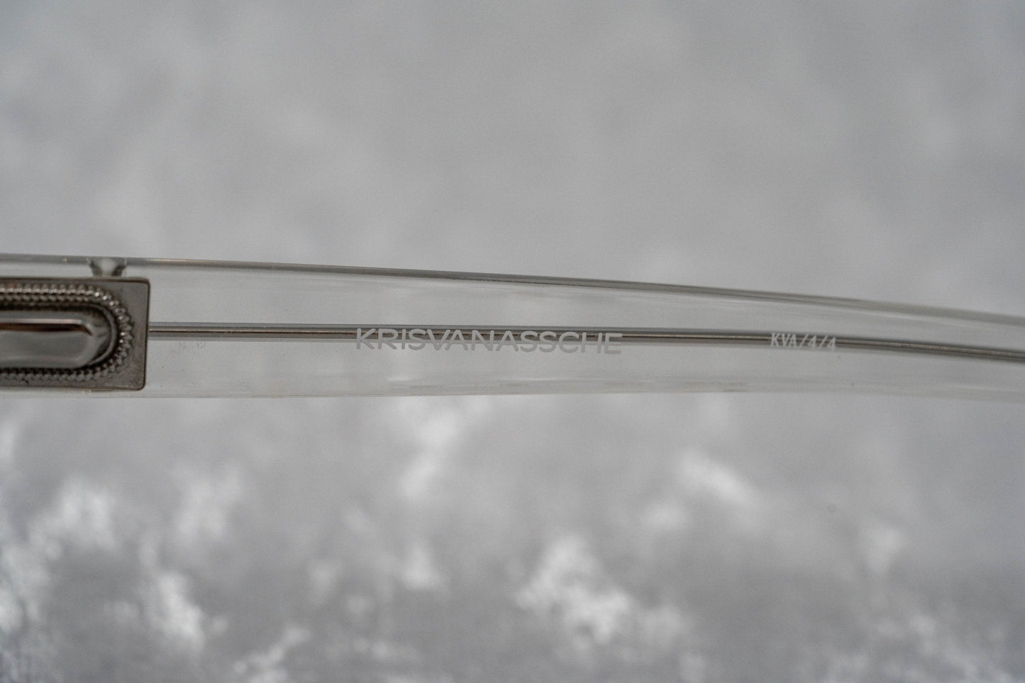 Kris Van Assche Sunglasses Round Shiny Silver and Grey