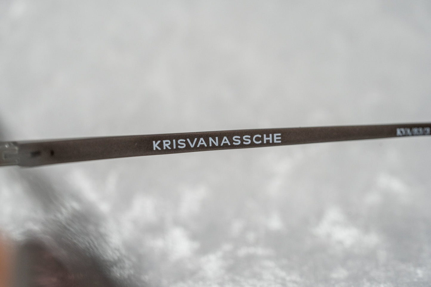 Kris Van Assche Sunglasses Double Bridge Round Apricot and Brown
