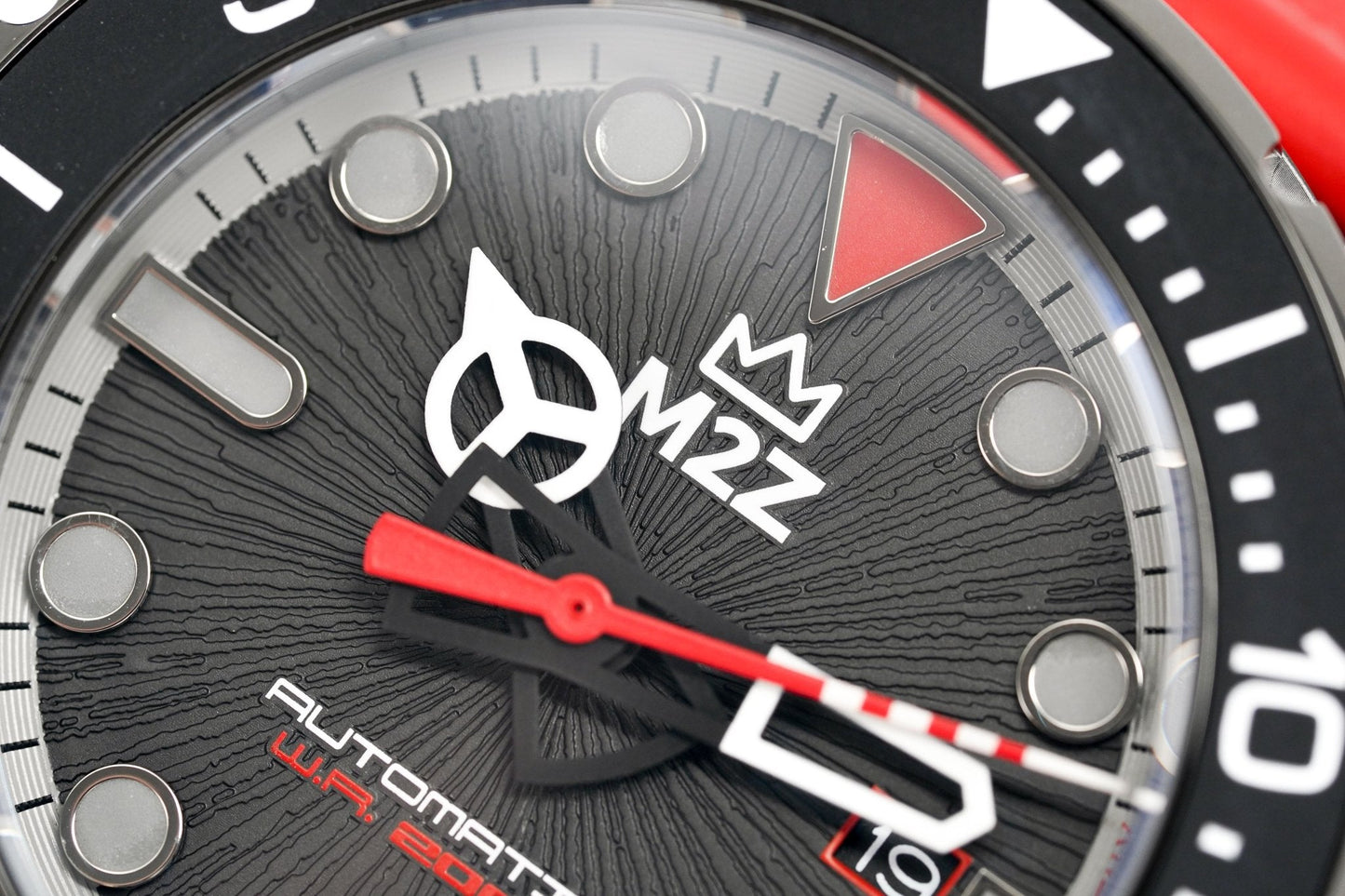 M2Z Men's Watch Diver 200 Red IP Gun 200-005