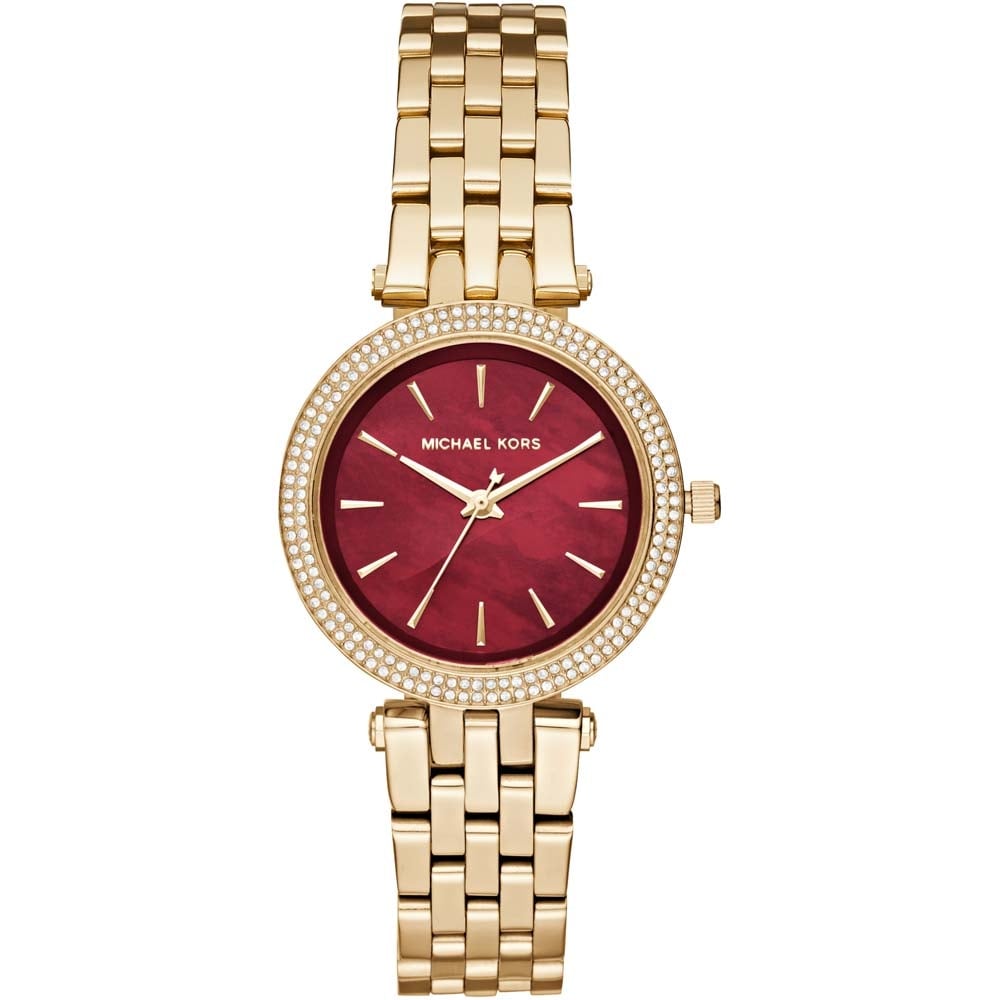 Michael Kors Ladies Watch Mini Darci 33mm Red Gold MK3583