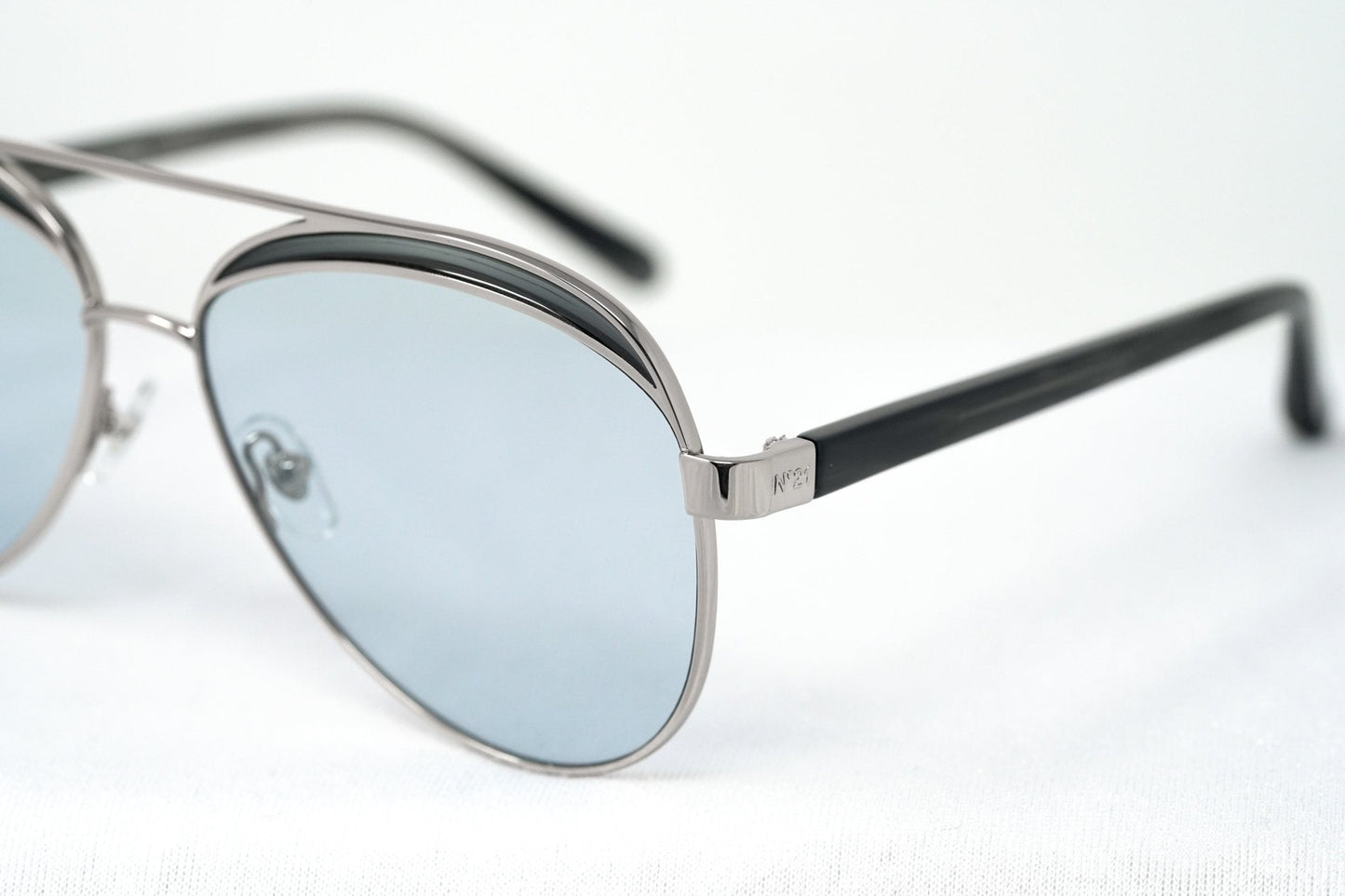NO 21 Sunglasses Brass and Blue Lenses