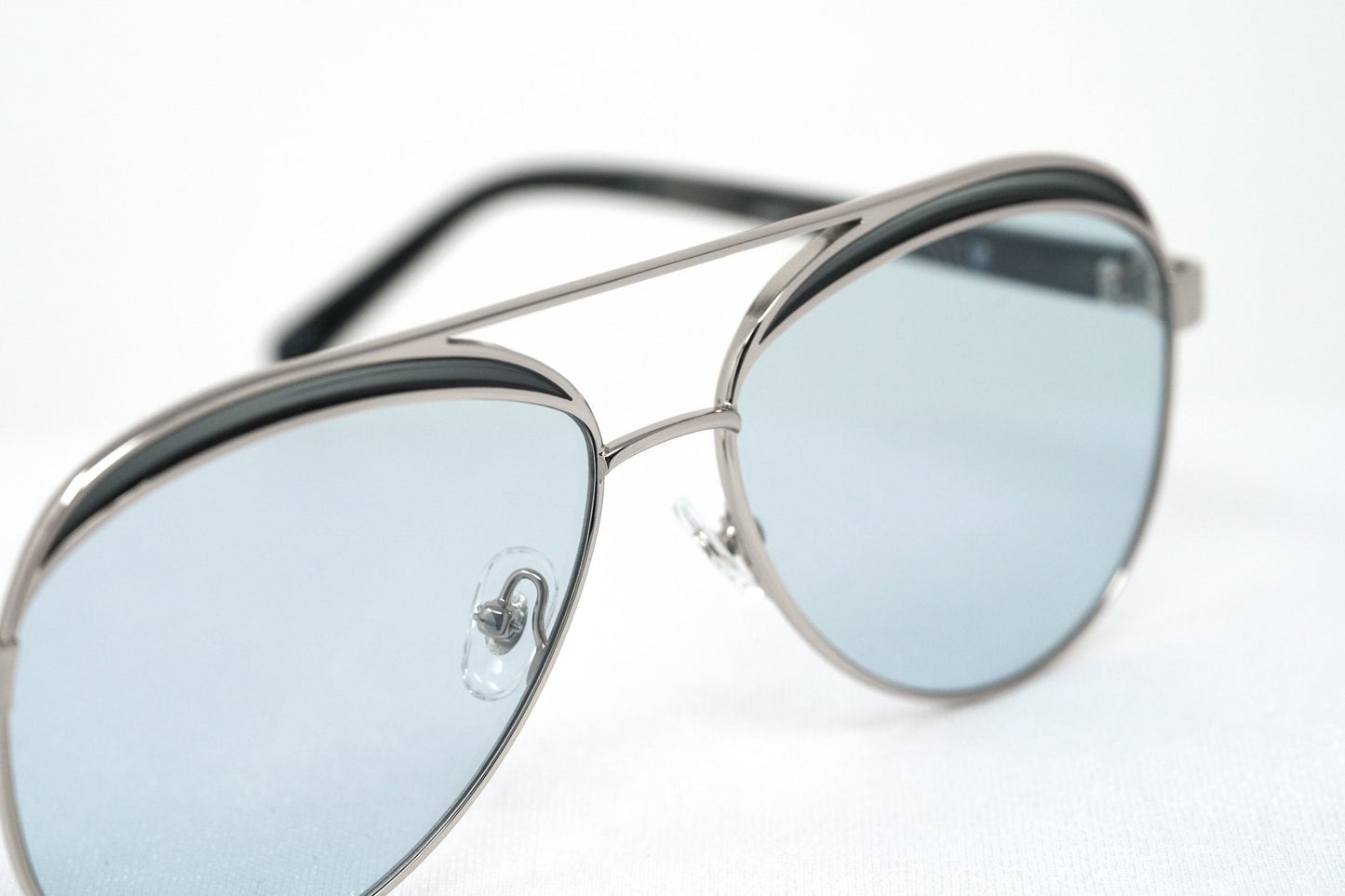 NO 21 Sunglasses Brass and Blue Lenses