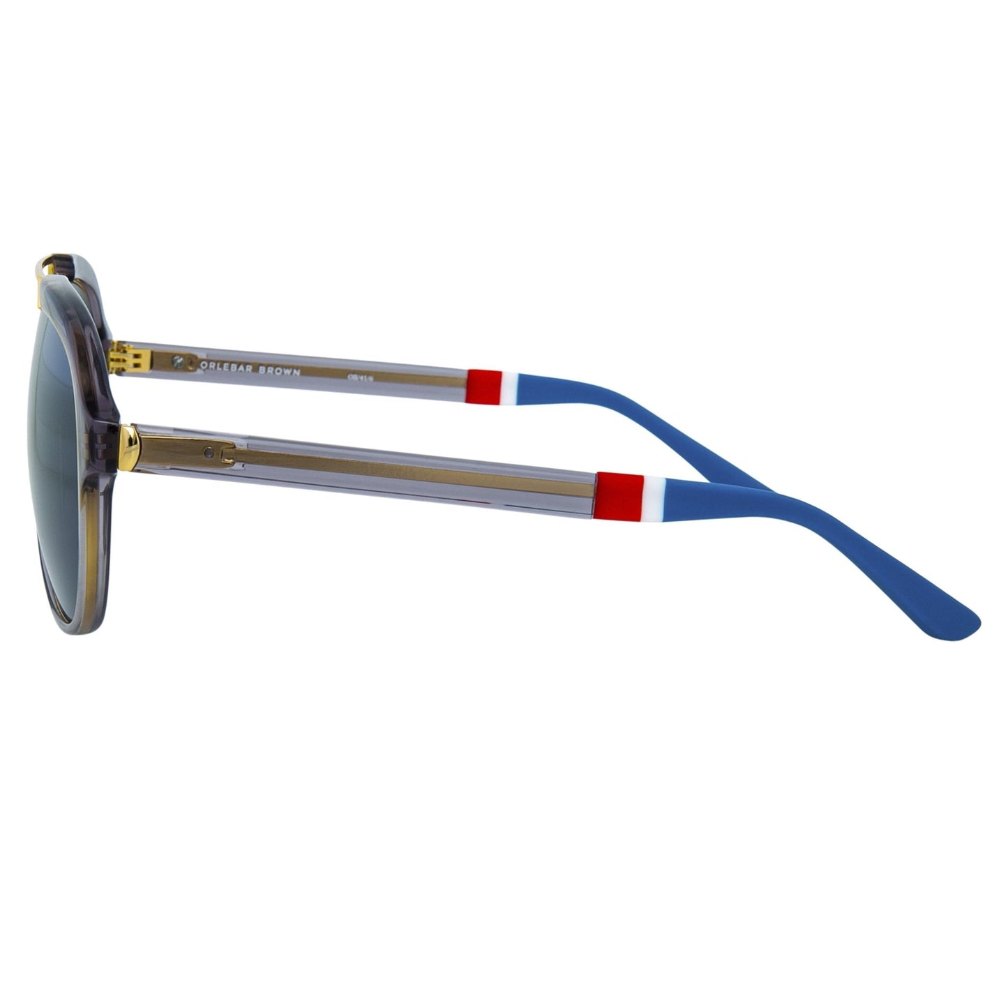 Orlebar Brown Sunglasses Round Red Black and Grey OB42C7SUN