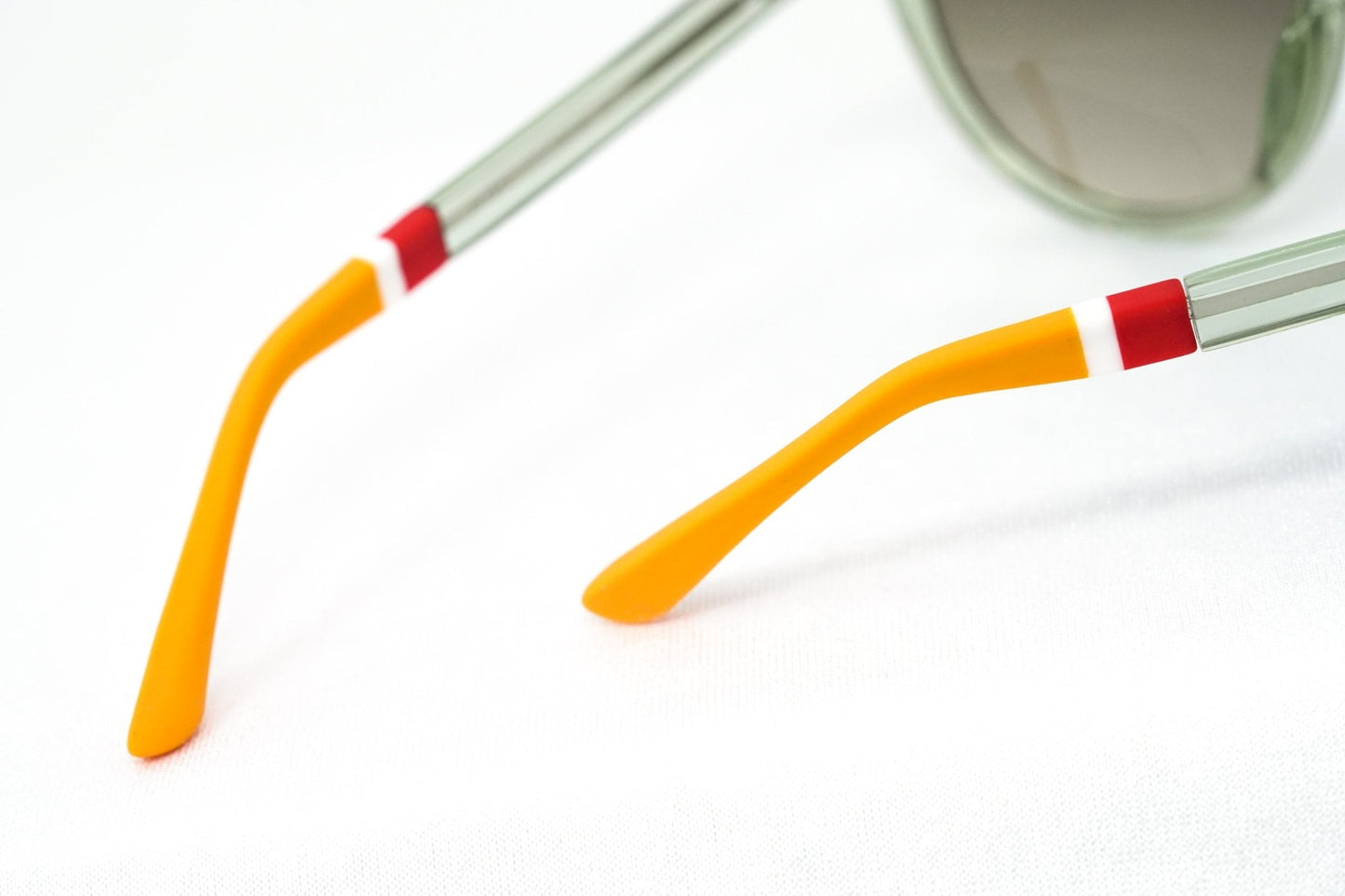 Orlebar Brown Sunglasses Round Transparent Green and Orange