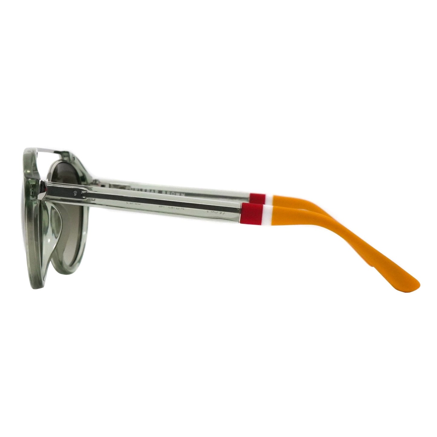 Orlebar Brown Sunglasses Round Transparent Green and Orange